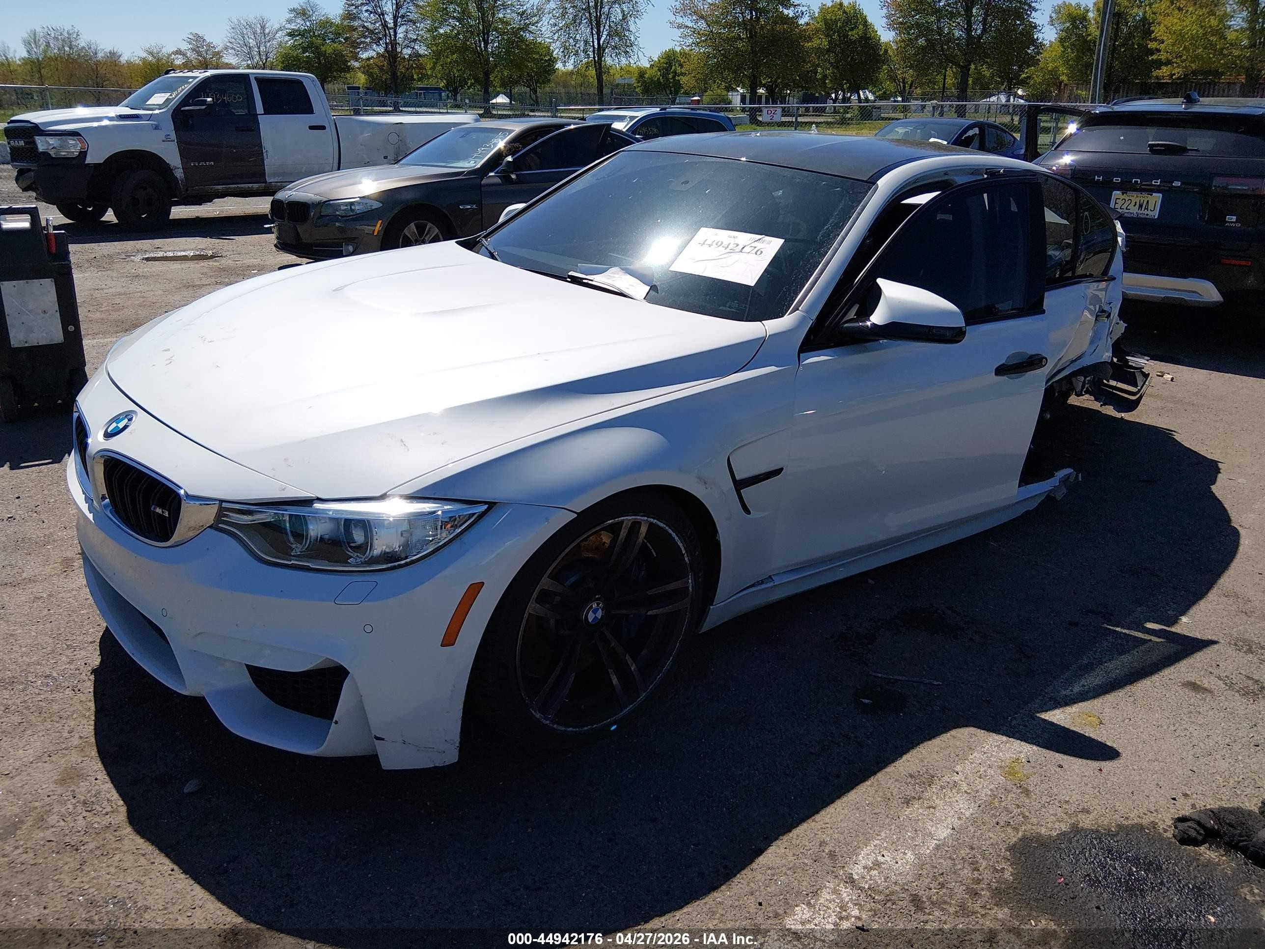2015 Bmw M3   White vin: WBS3C9C56FP805378
