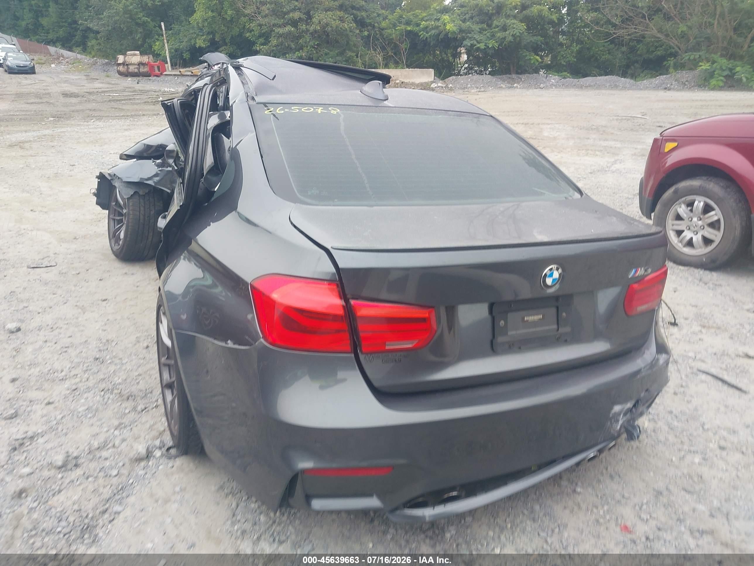 2015 Bmw M3   Gray vin: WBS3C9C57FP803610