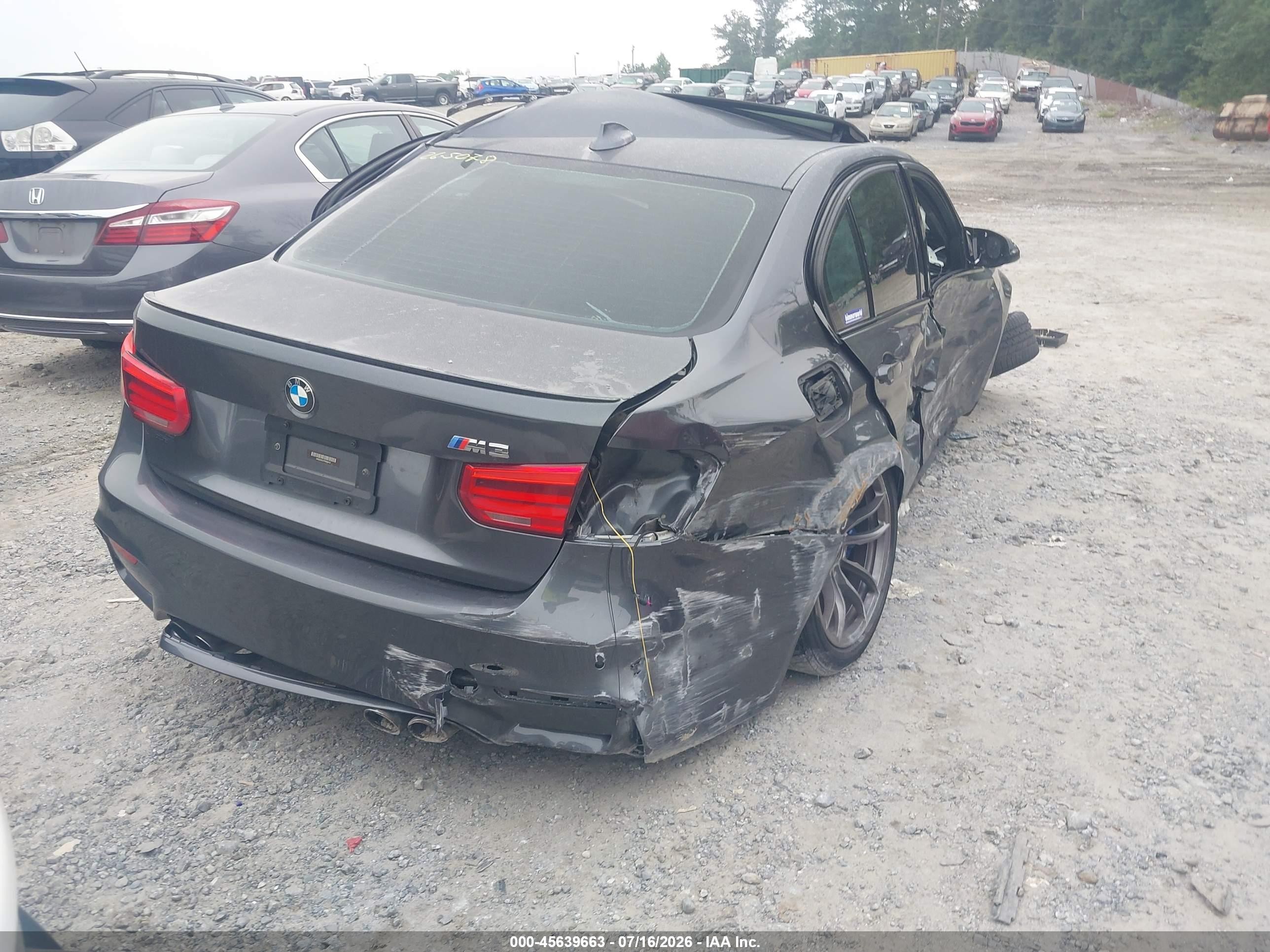 2015 Bmw M3   Gray vin: WBS3C9C57FP803610