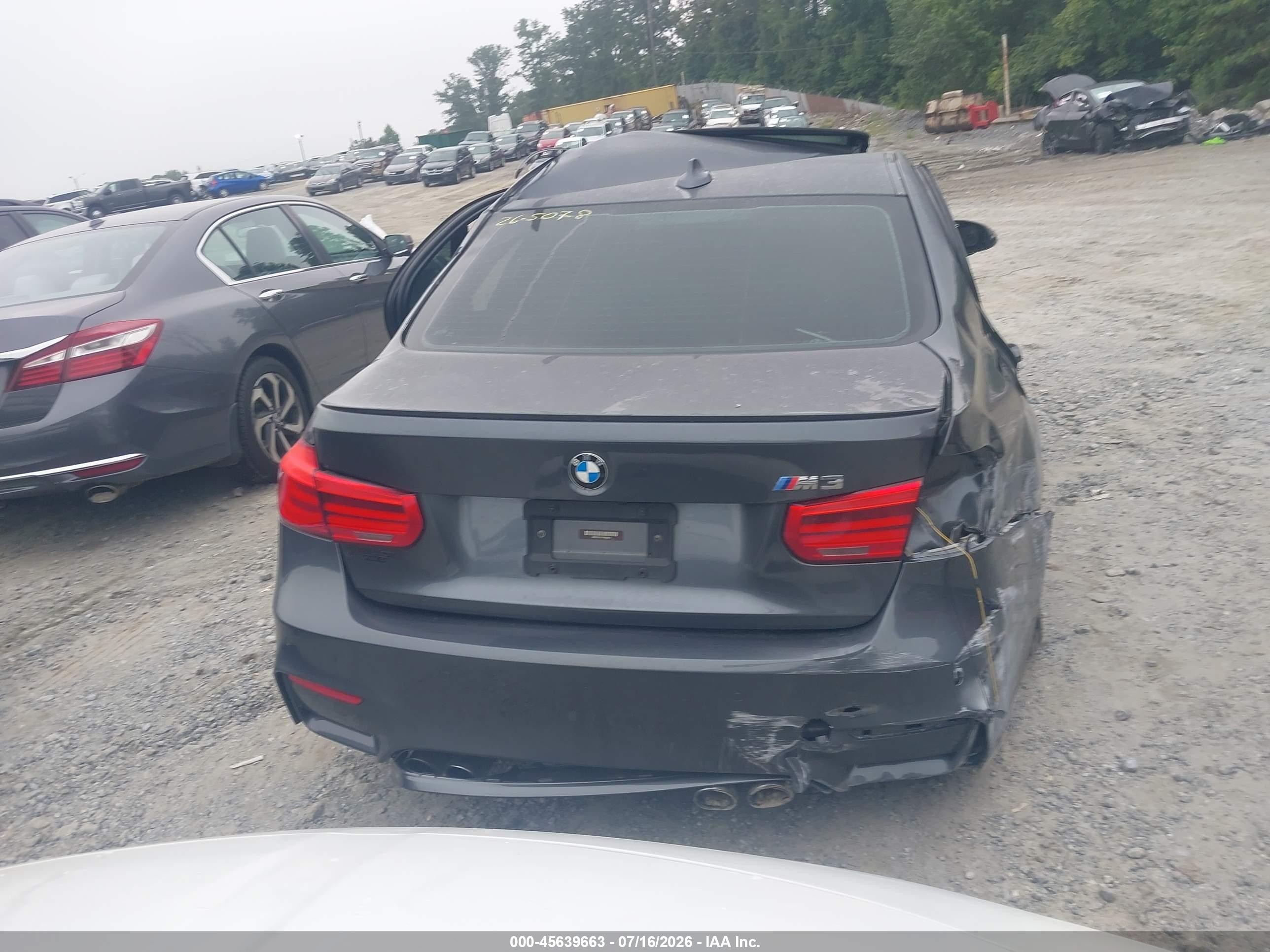 2015 Bmw M3   Gray vin: WBS3C9C57FP803610