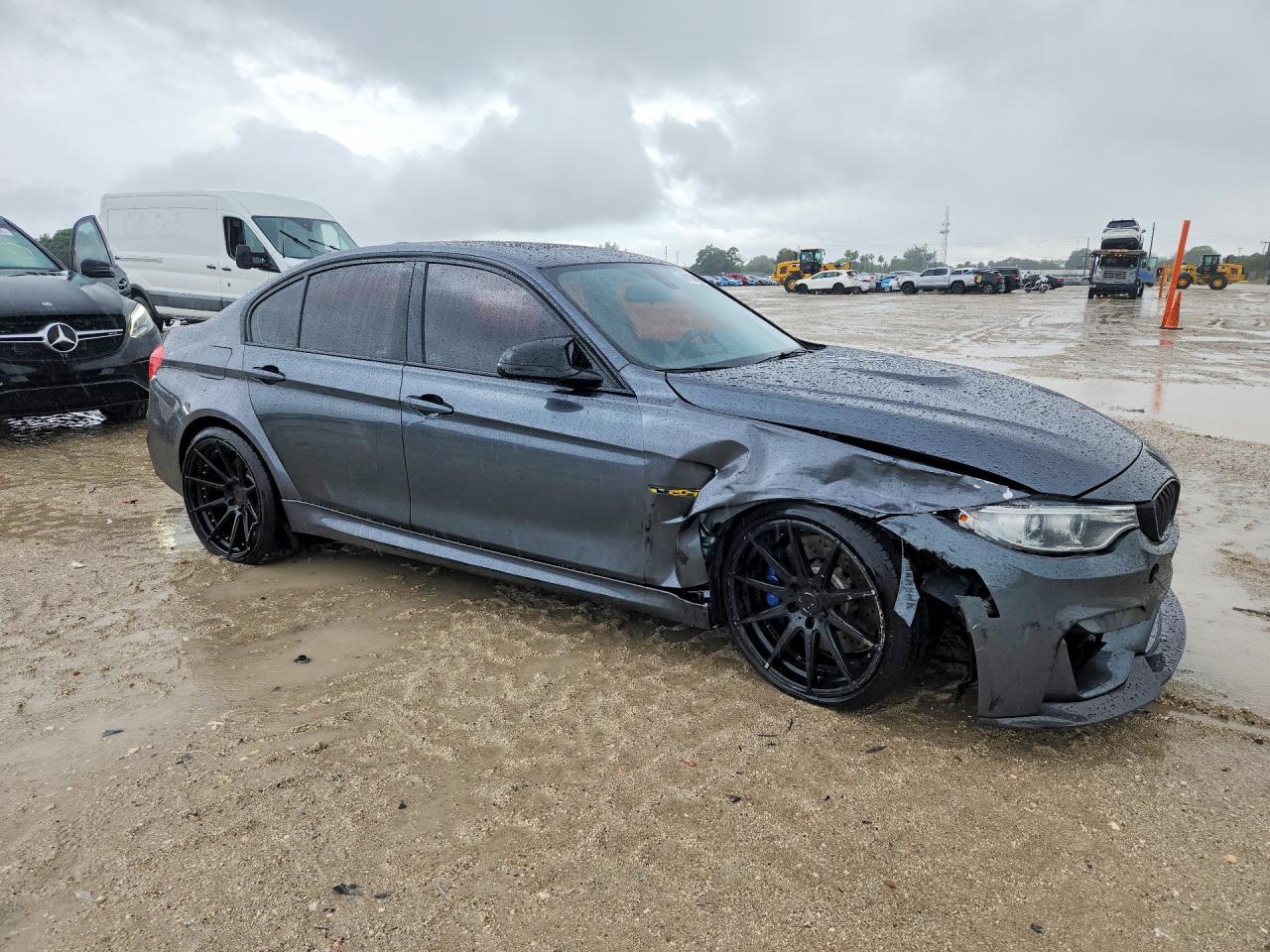 2015 Bmw M3 Gray vin: WBS3C9C57FP804854