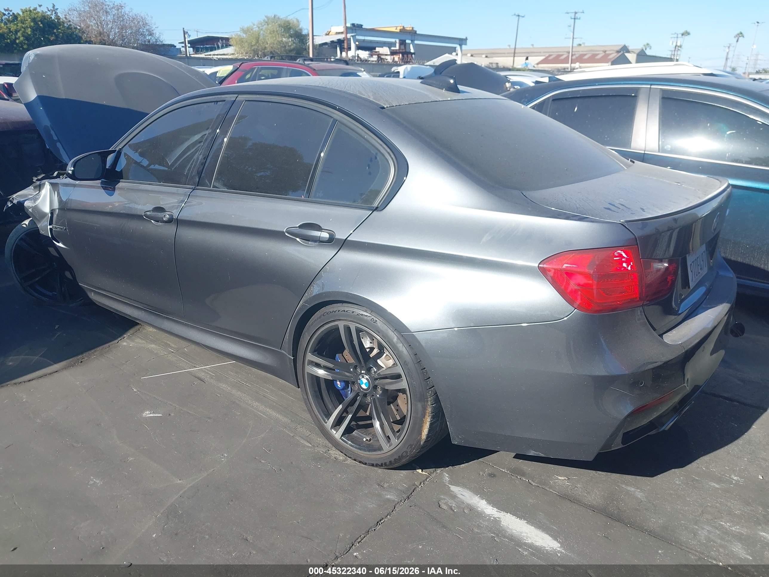 2015 Bmw M3   Gray vin: WBS3C9C58FJ276132