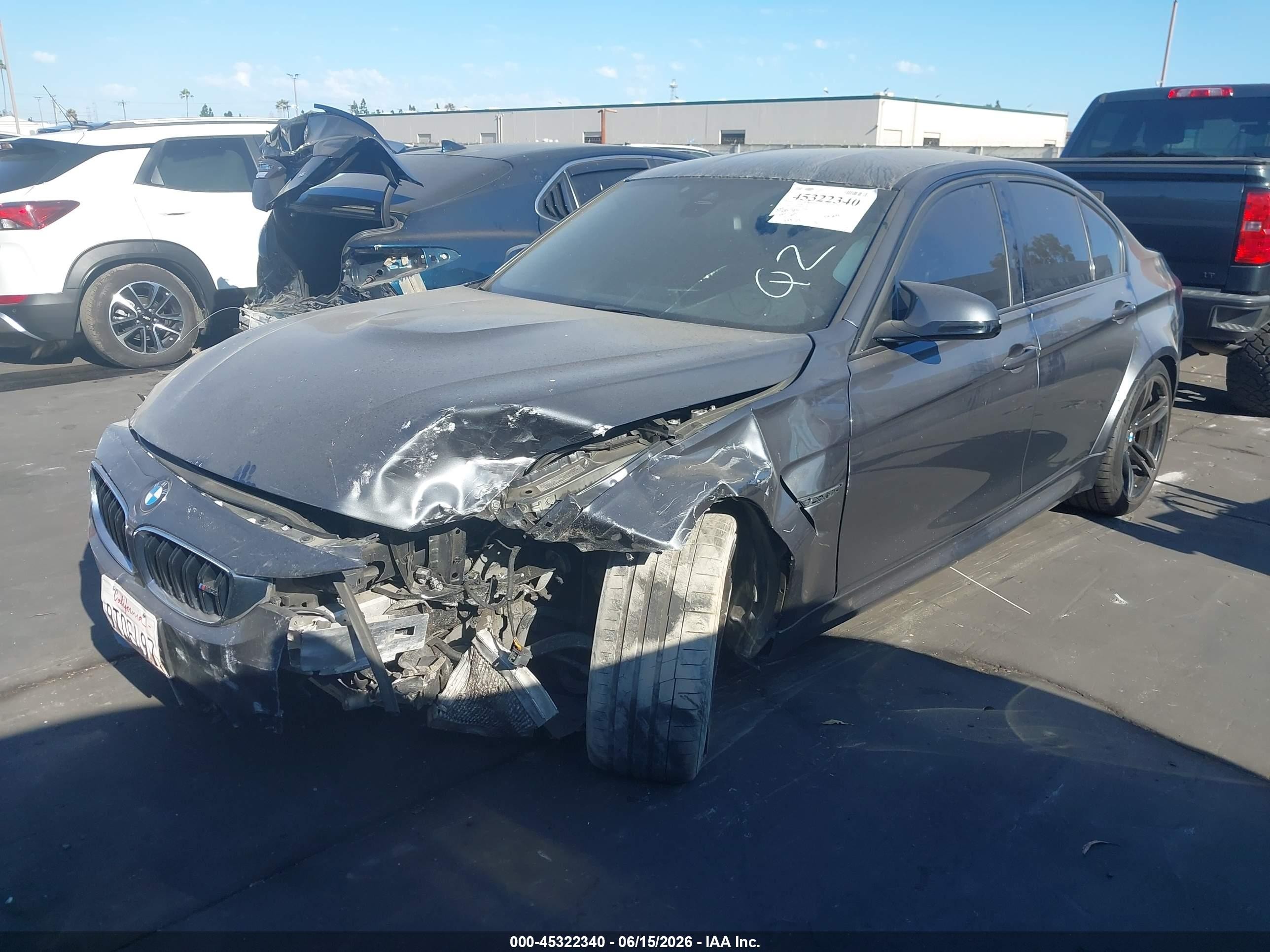 2015 Bmw M3   Gray vin: WBS3C9C58FJ276132