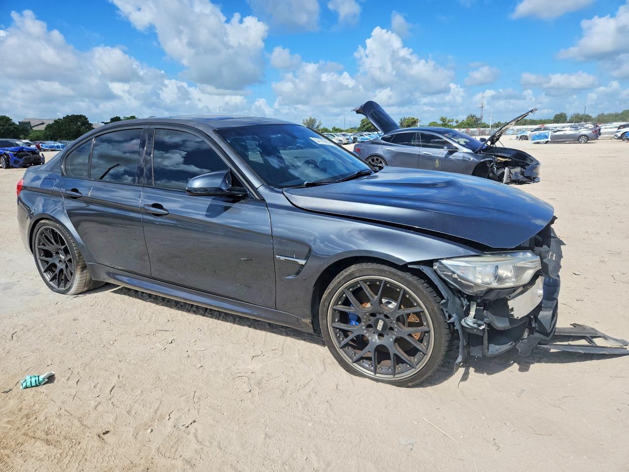 2015 Bmw M3 Gray vin: WBS3C9C58FP803647