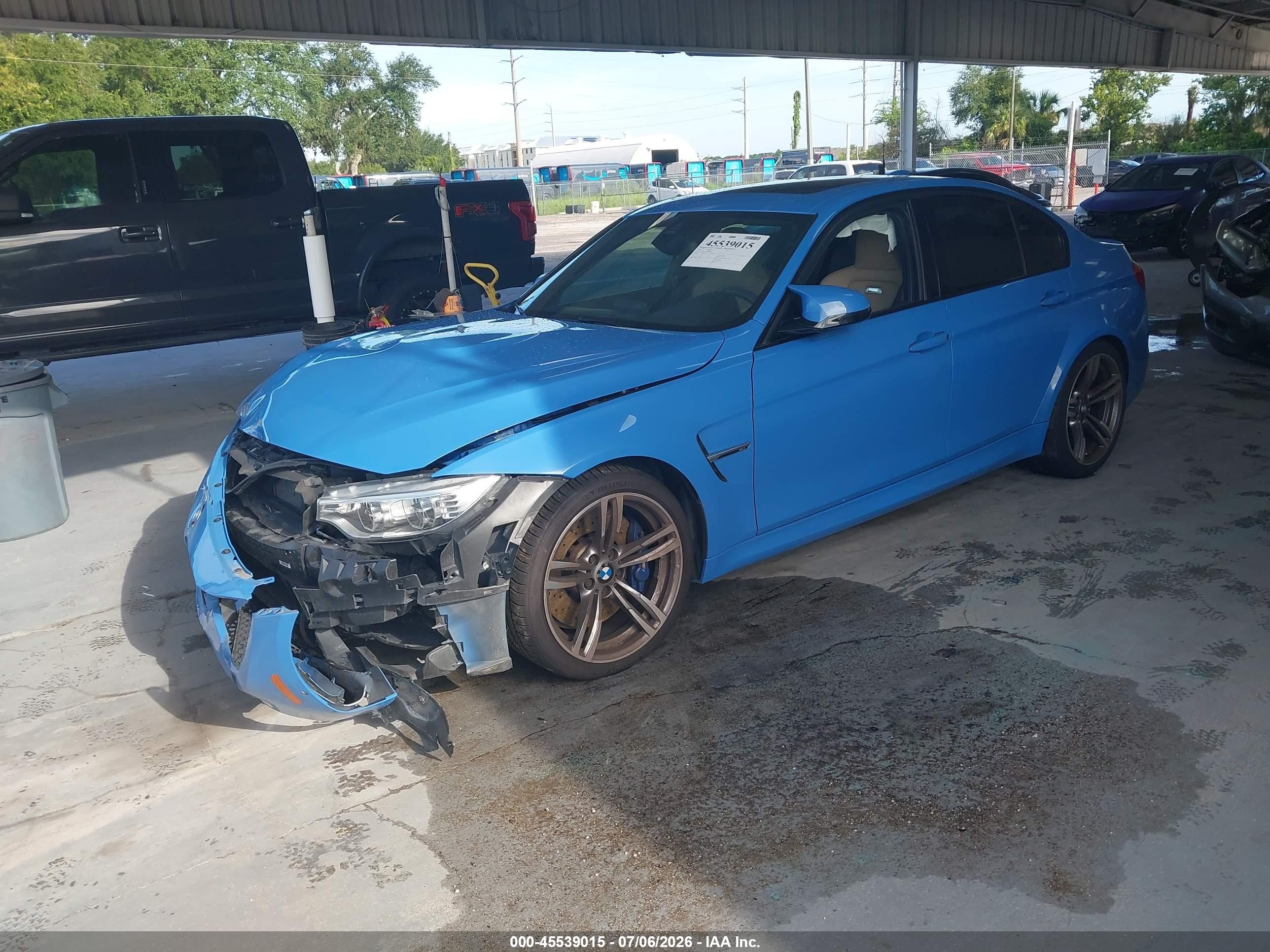 2015 Bmw M3   Light Blue vin: WBS3C9C58FP805673