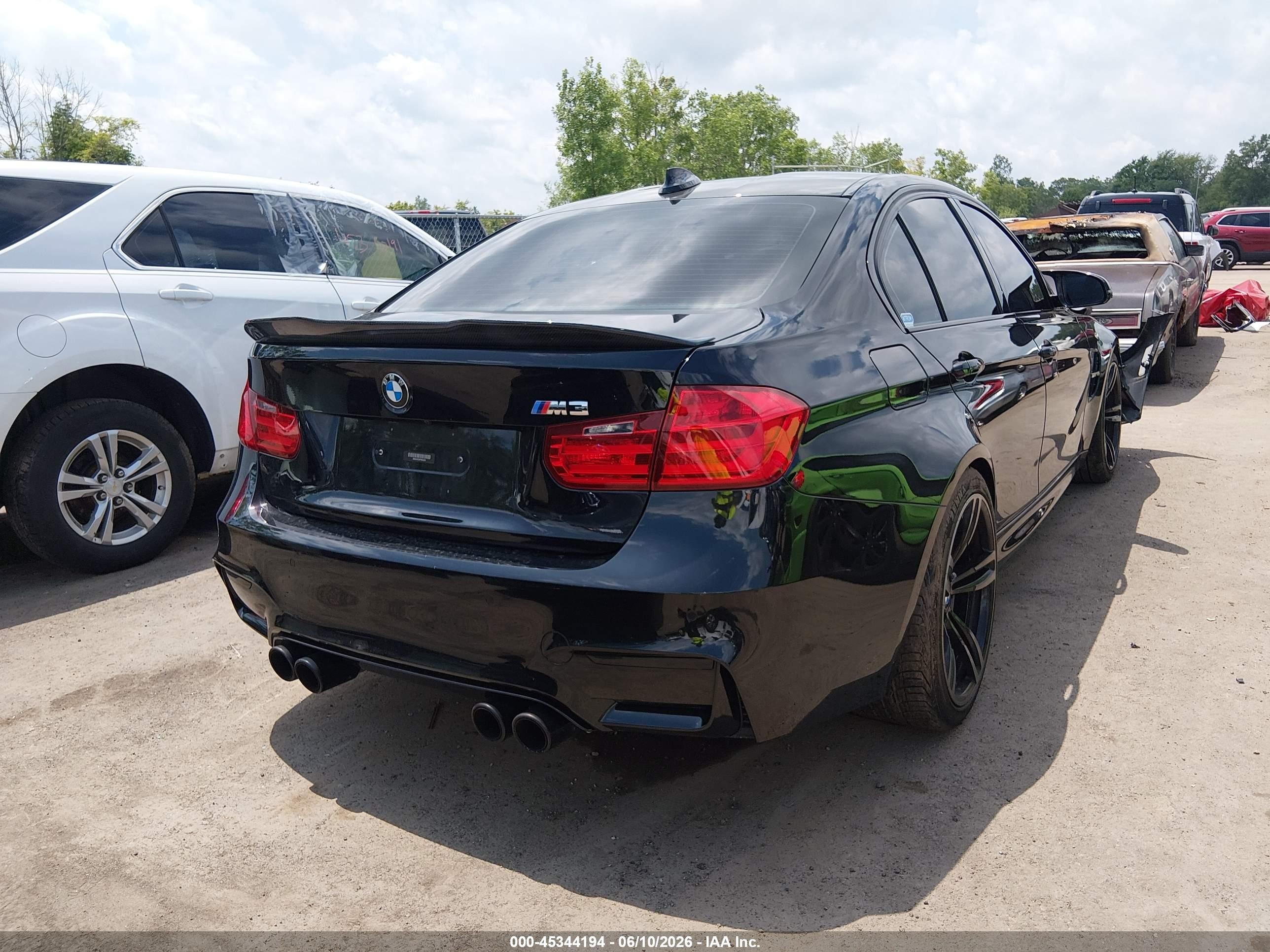 2015 Bmw M3   Black vin: WBS3C9C5XFP803309
