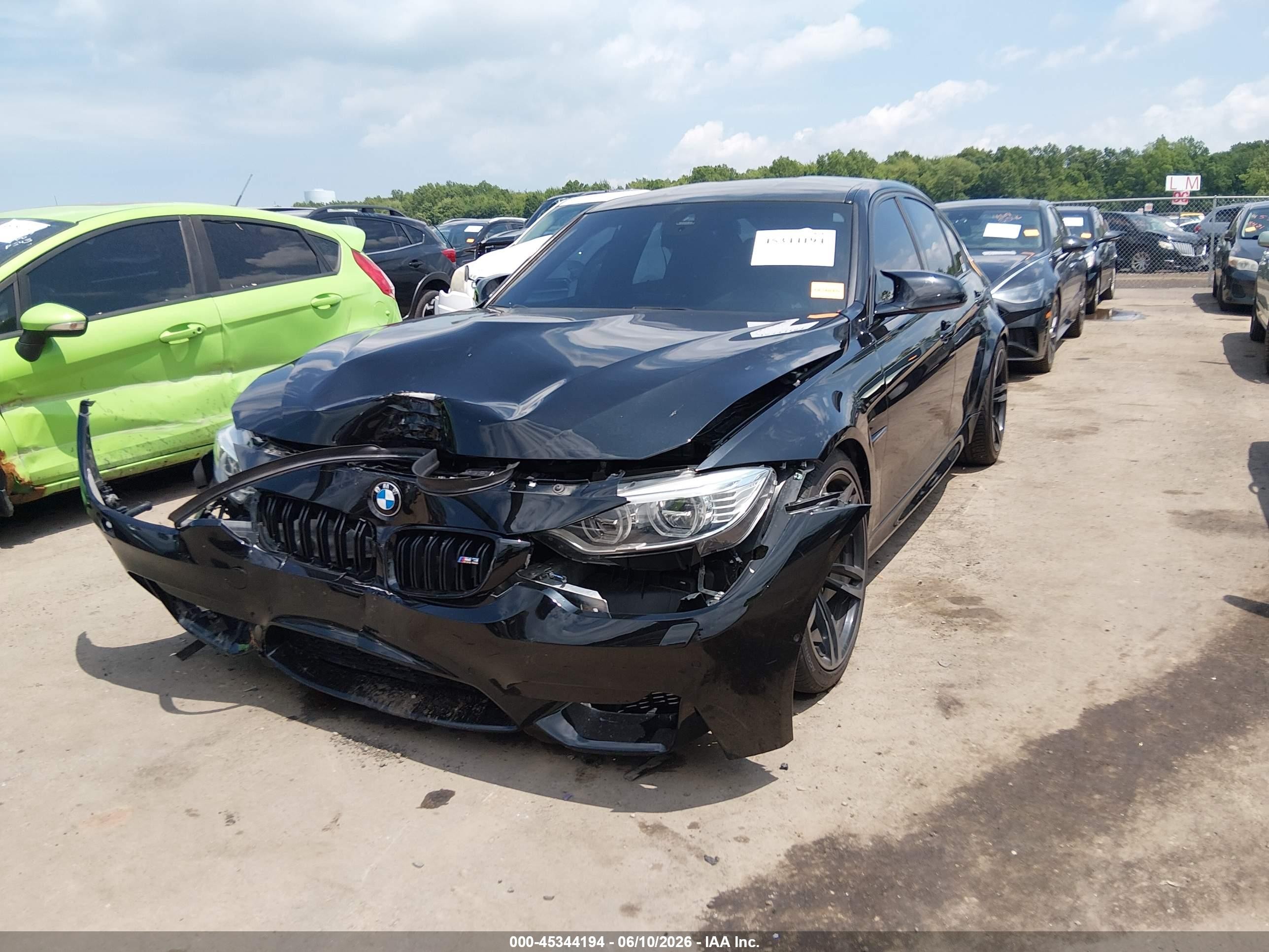 2015 Bmw M3   Black vin: WBS3C9C5XFP803309
