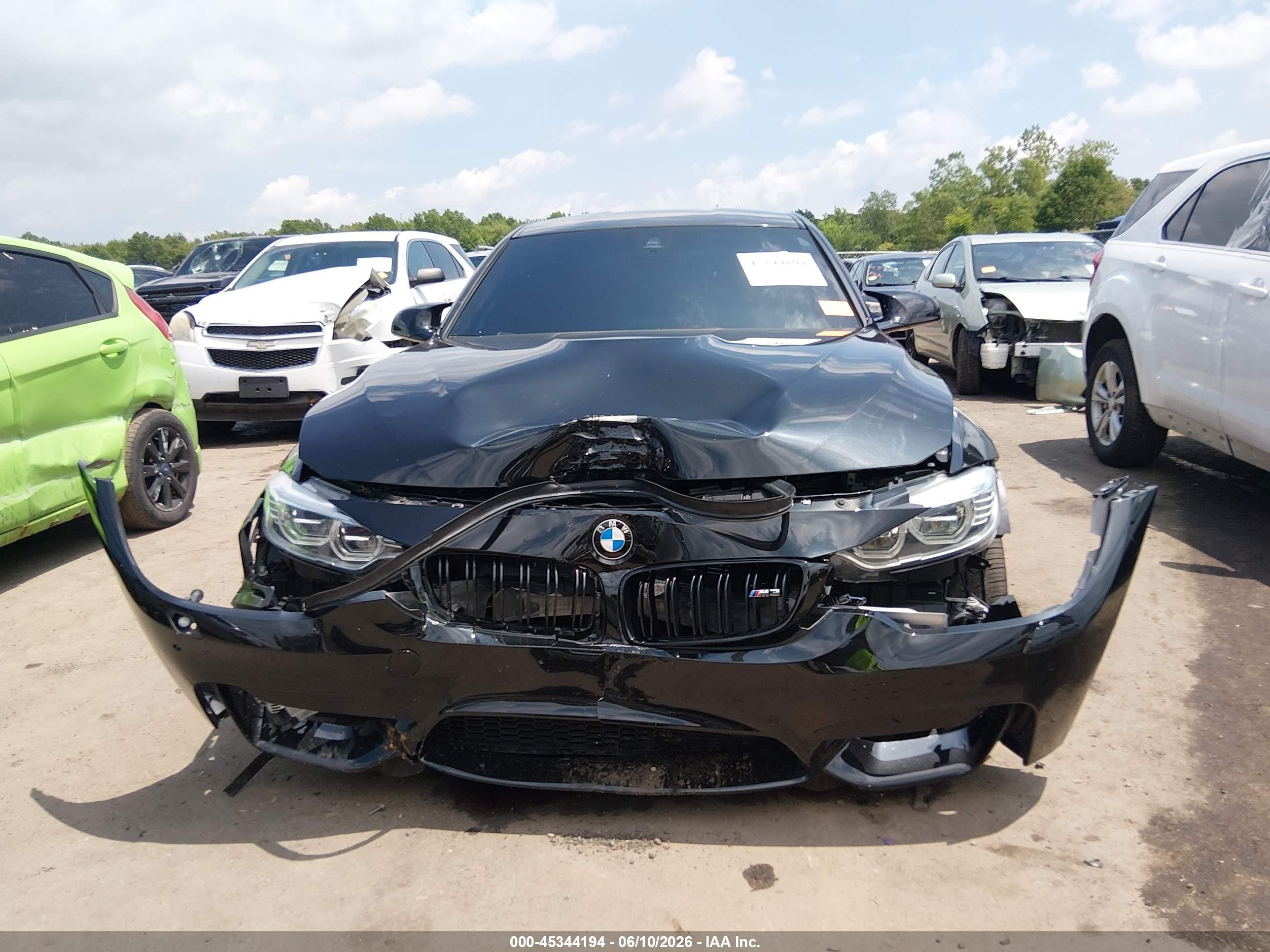 2015 Bmw M3   Black vin: WBS3C9C5XFP803309