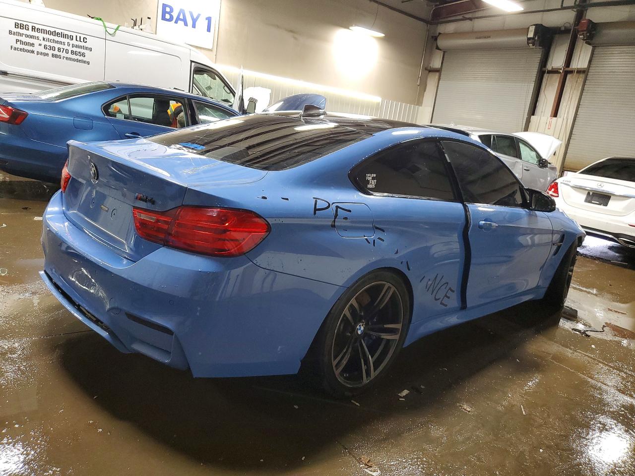 2015 Bmw M4 Blue vin: WBS3R9C50FK330922