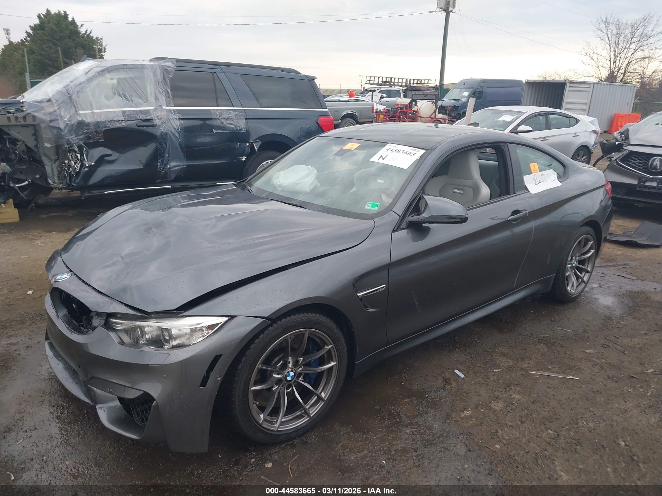 2015 Bmw M4   Gray vin: WBS3R9C52FK331456