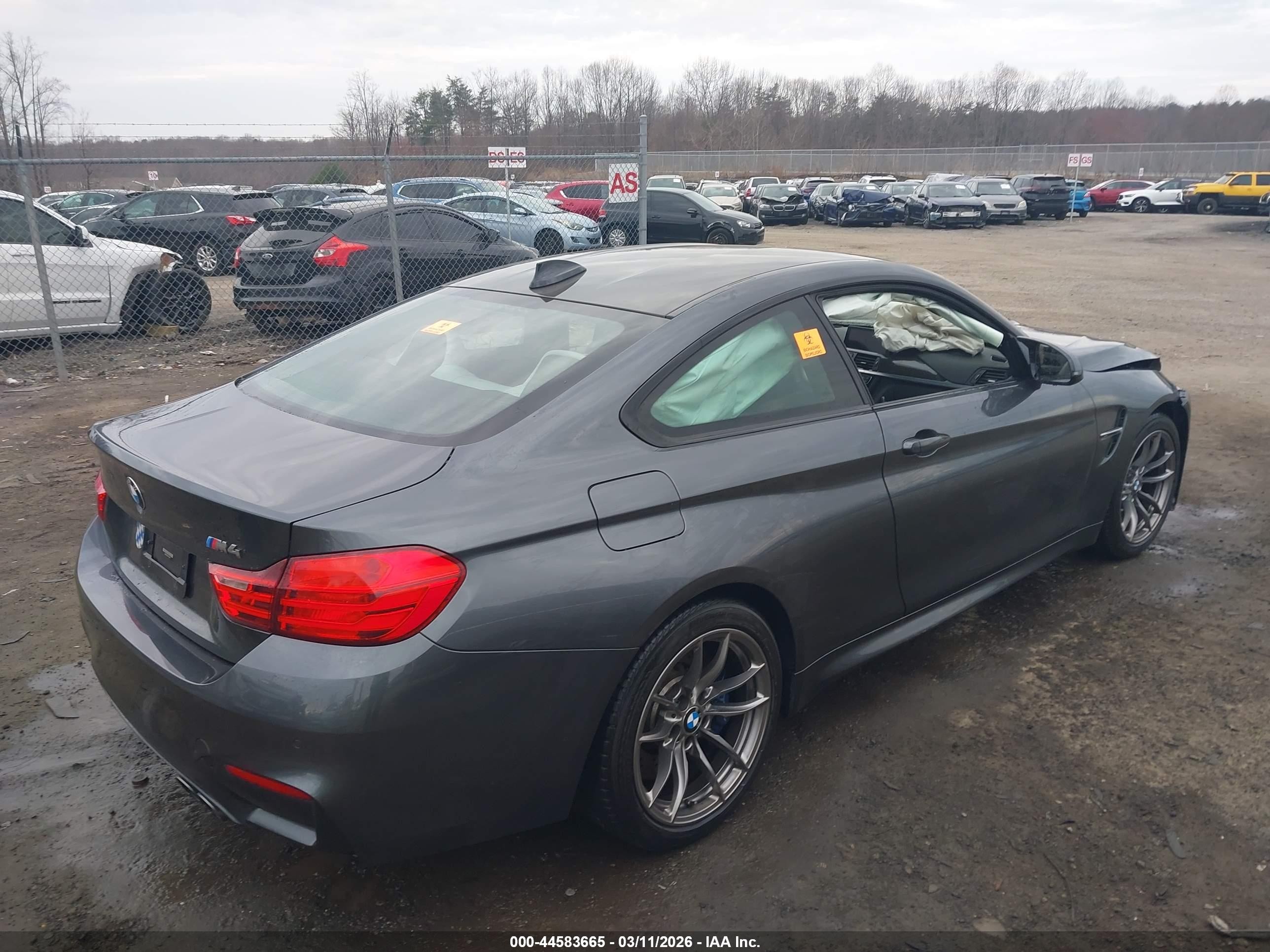 2015 Bmw M4   Gray vin: WBS3R9C52FK331456