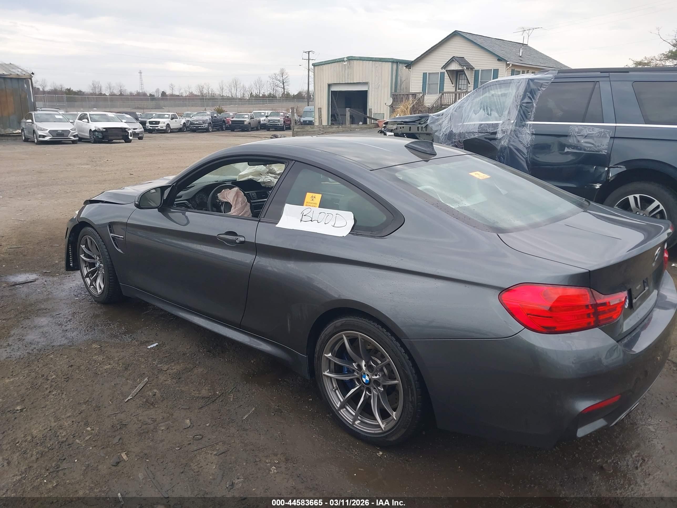 2015 Bmw M4   Gray vin: WBS3R9C52FK331456