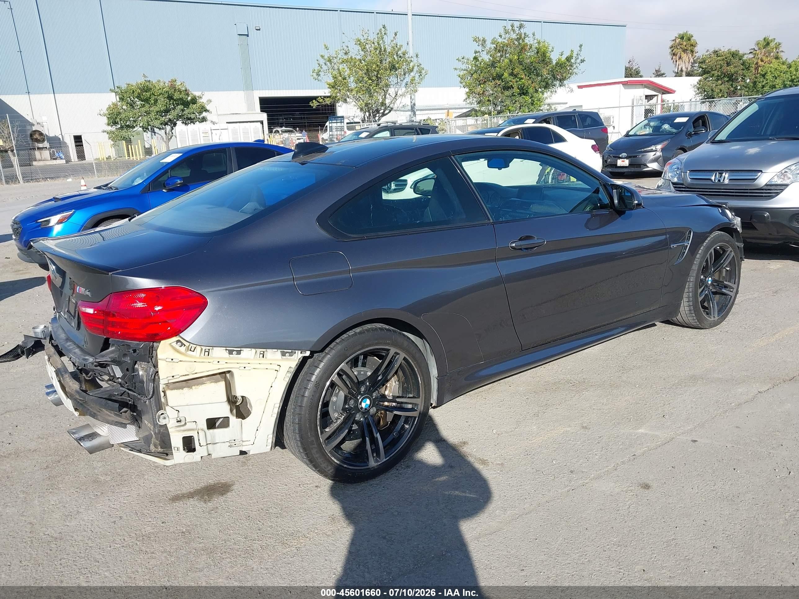 2015 Bmw M4 Gray vin: WBS3R9C52FK331750