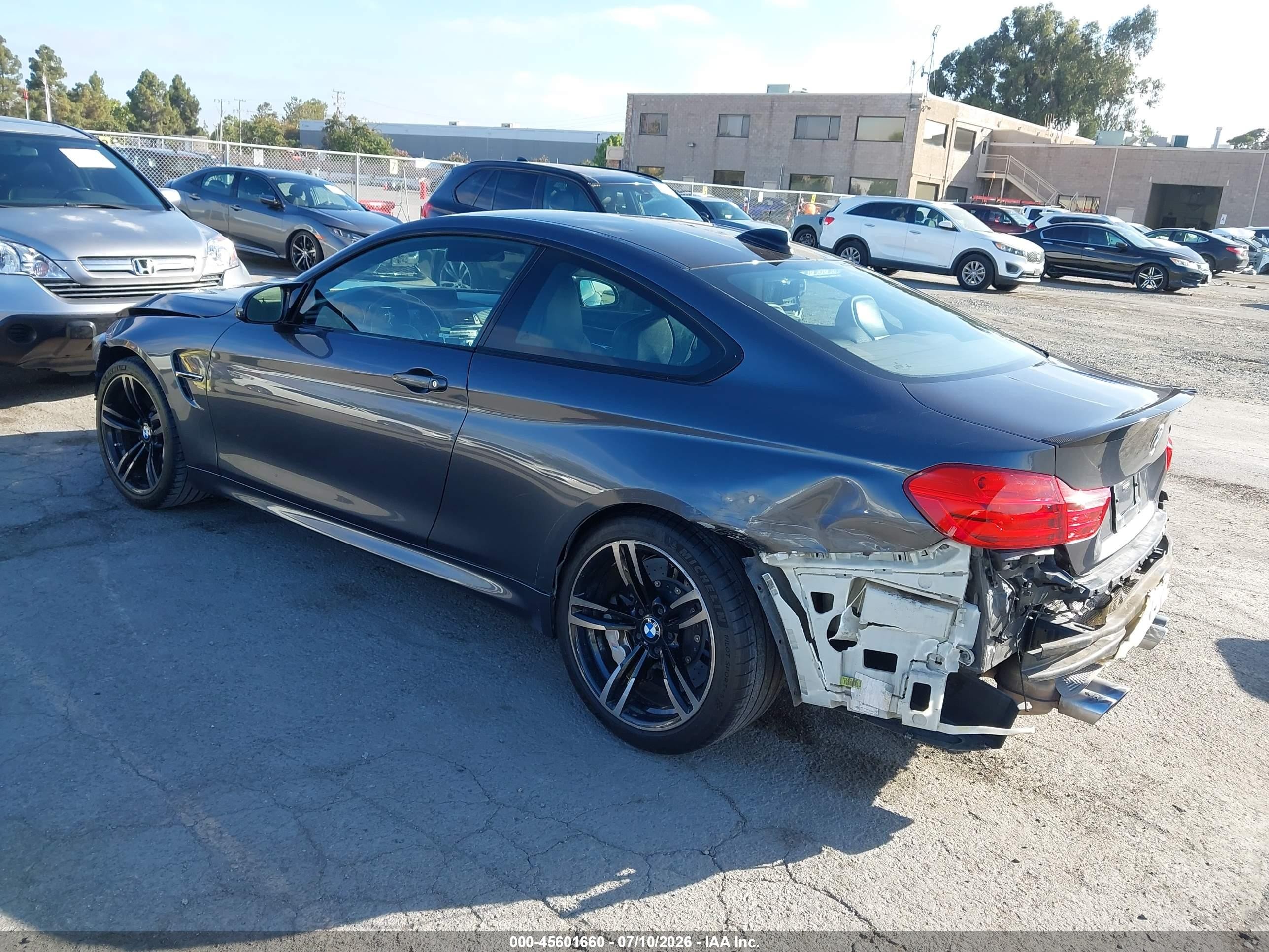 2015 Bmw M4 Gray vin: WBS3R9C52FK331750