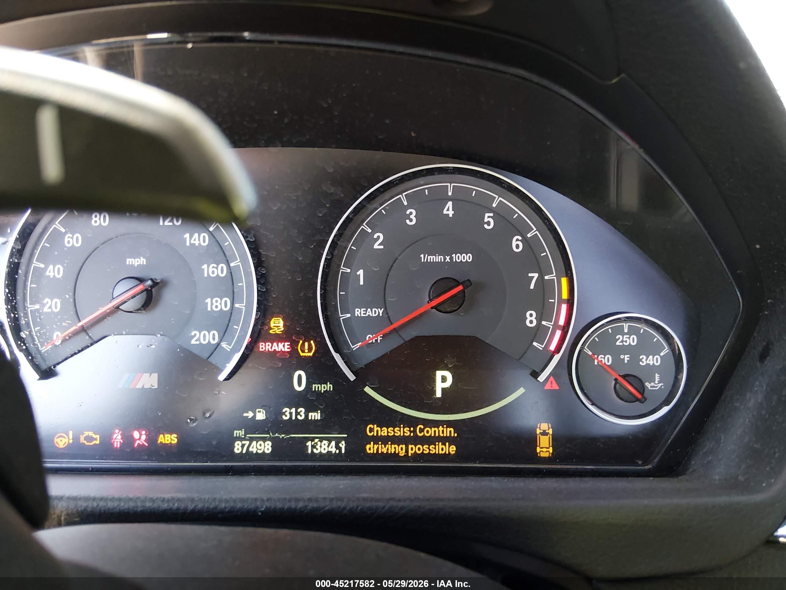 2015 Bmw M4 White vin: WBS3R9C54FK331216