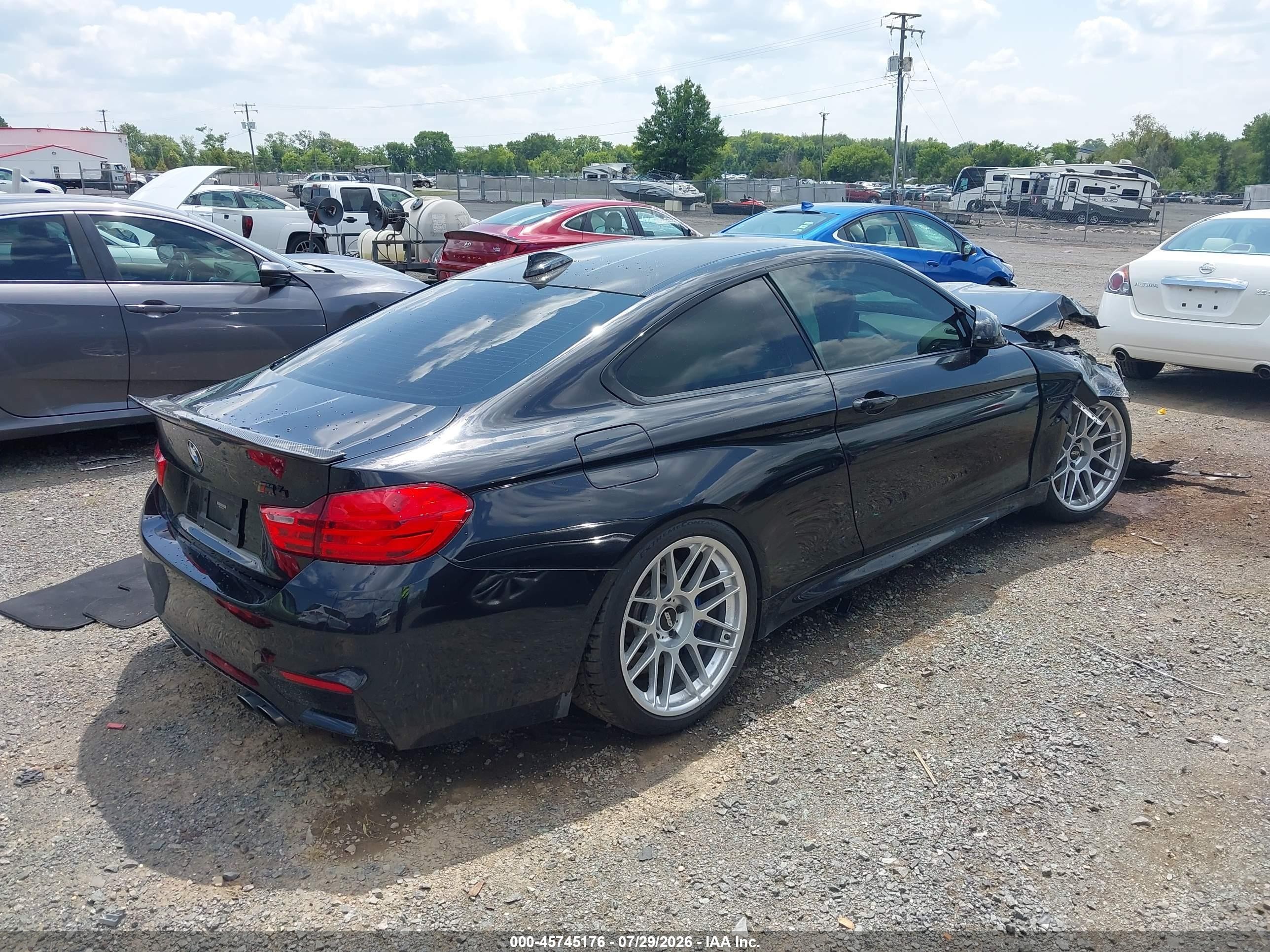 2015 Bmw M4 Black vin: WBS3R9C56FK331475