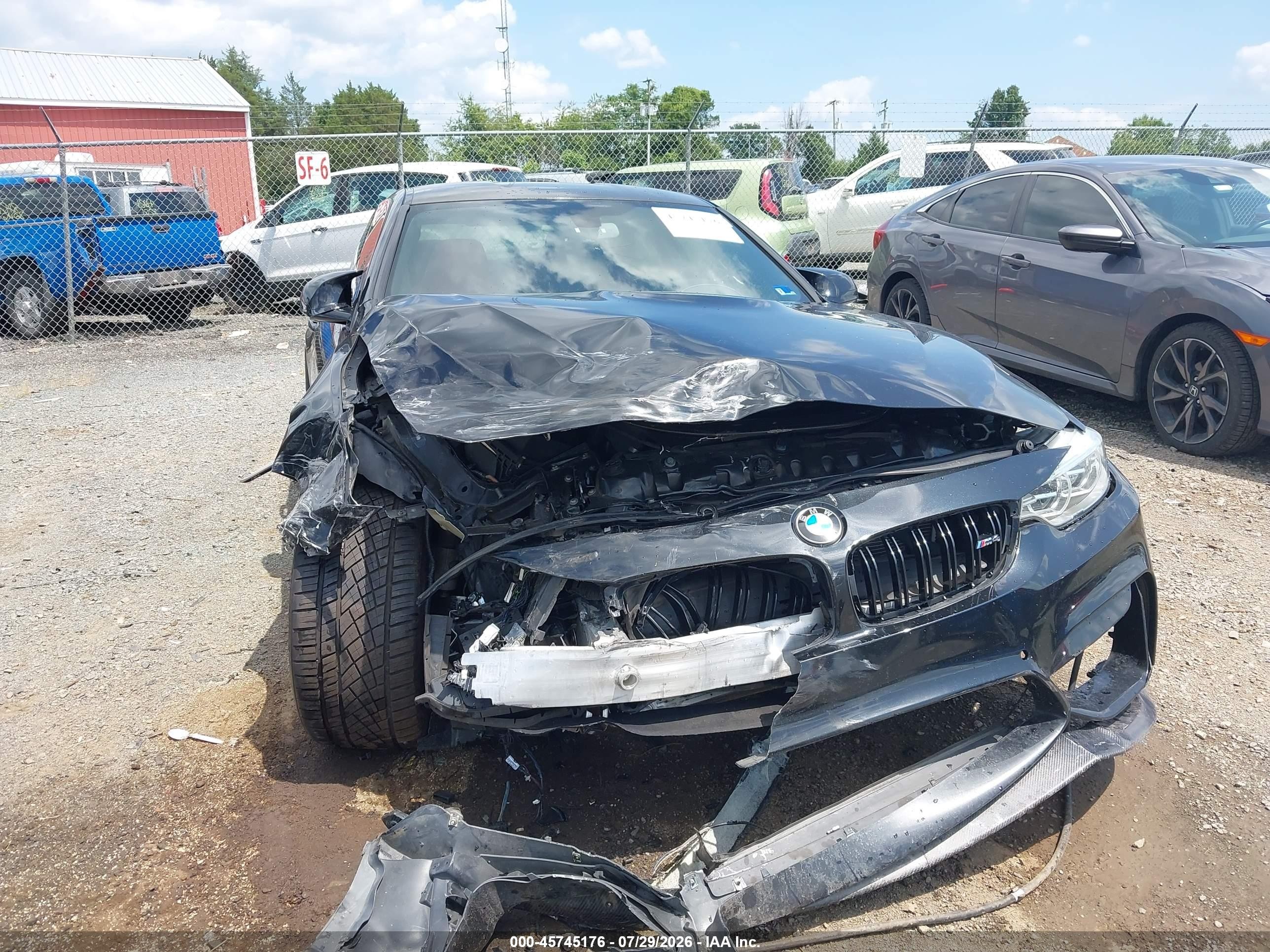 2015 Bmw M4 Black vin: WBS3R9C56FK331475