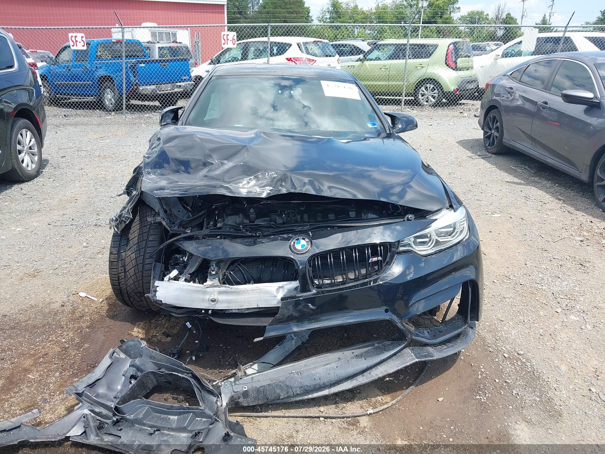 2015 Bmw M4 Black vin: WBS3R9C56FK331475