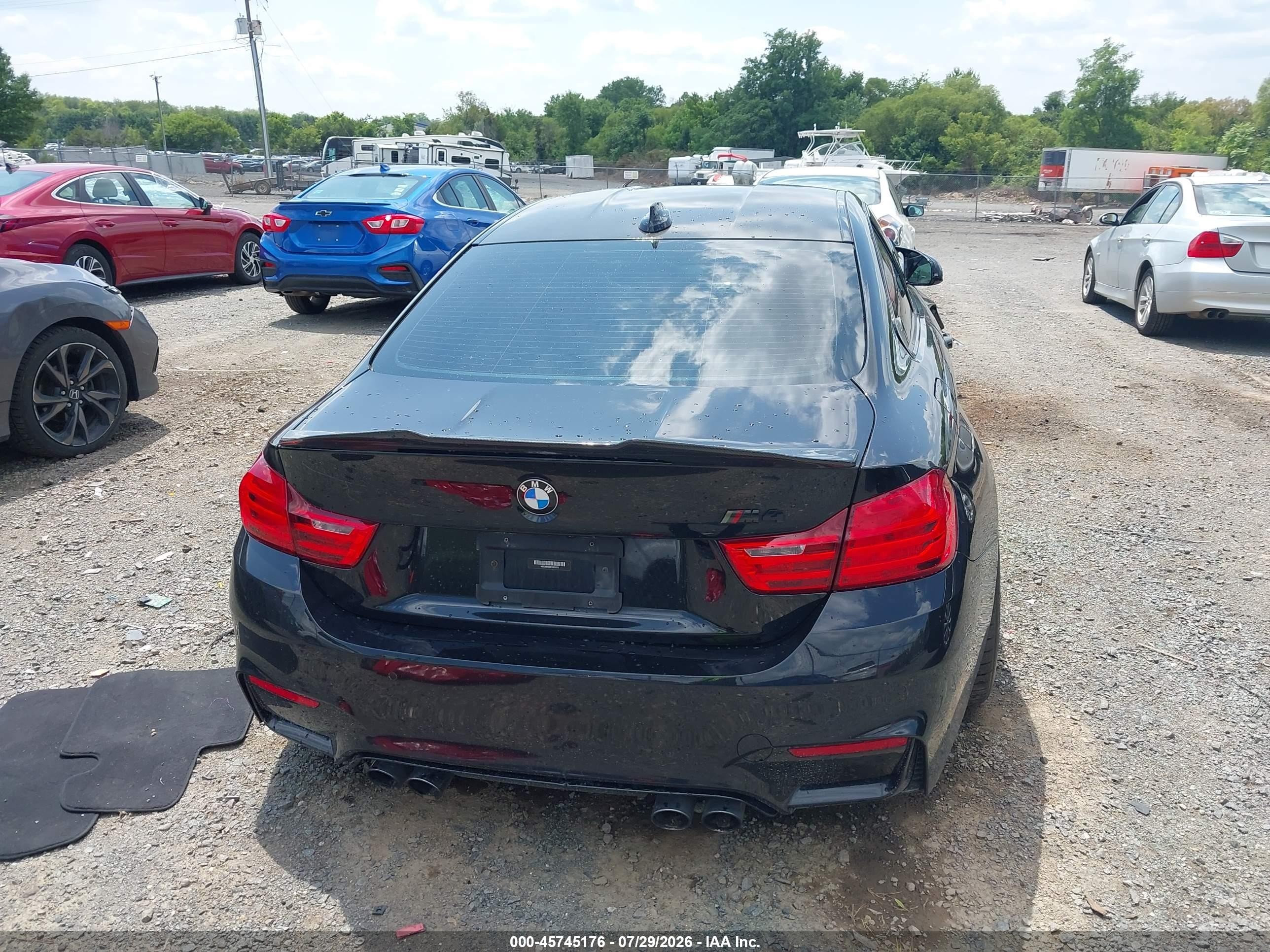 2015 Bmw M4 Black vin: WBS3R9C56FK331475