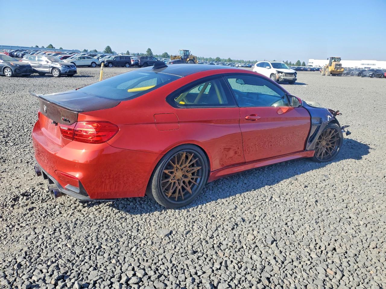 2015 Bmw M4 Orange vin: WBS3R9C59FK332247