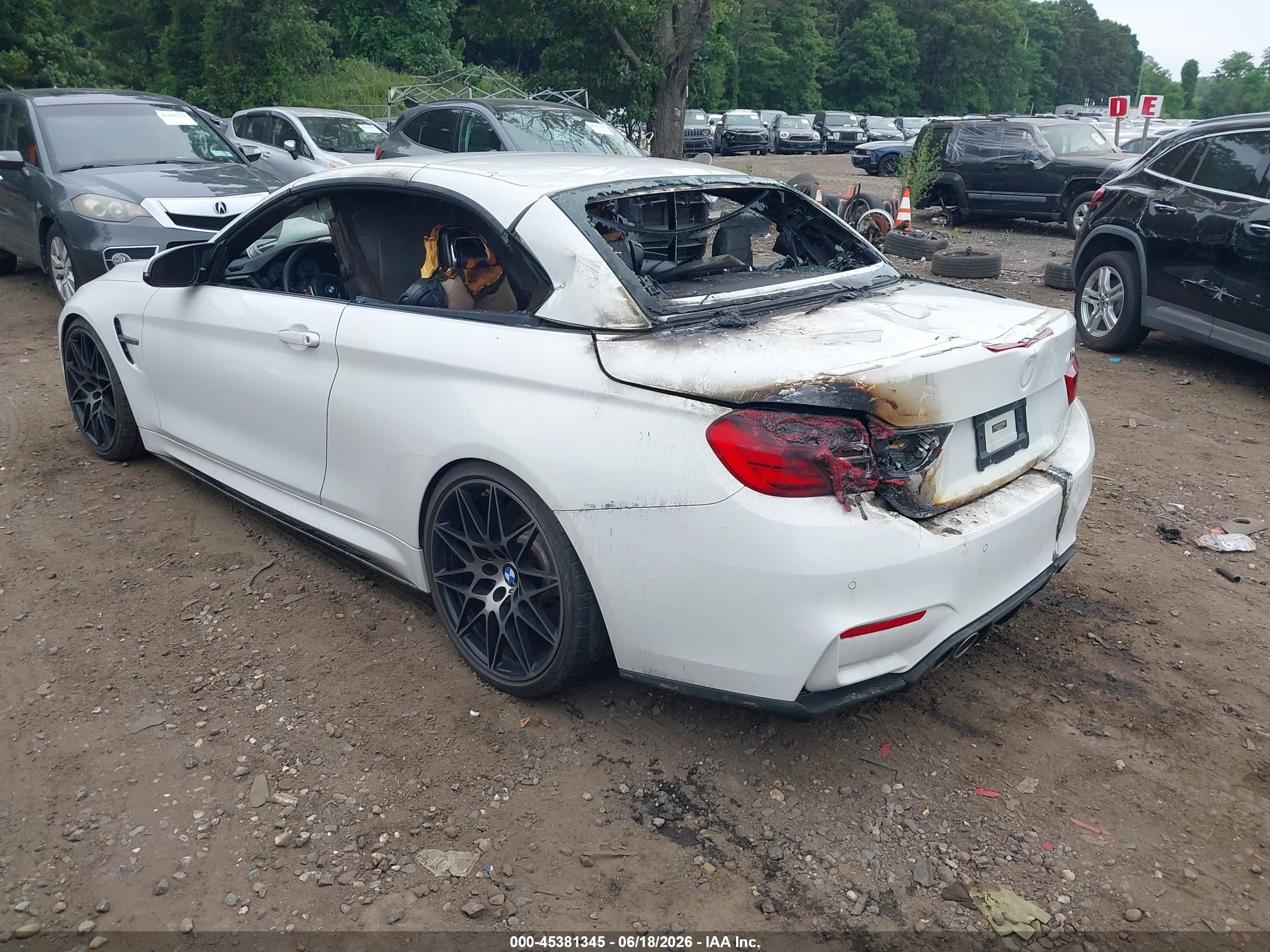 2015 Bmw M4   White vin: WBS3U9C52FP968218