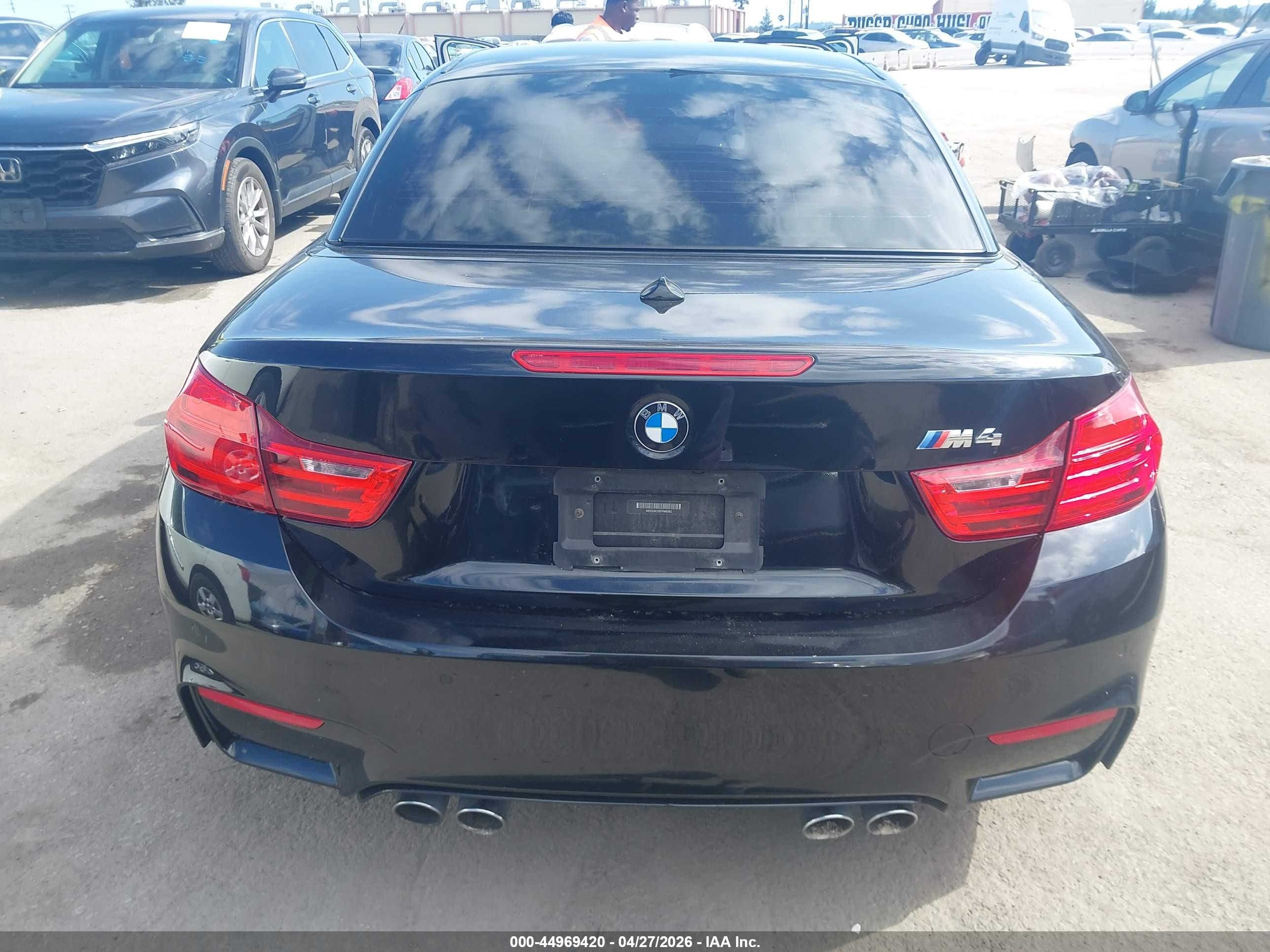 2015 Bmw M4 Black vin: WBS3U9C56FP968383