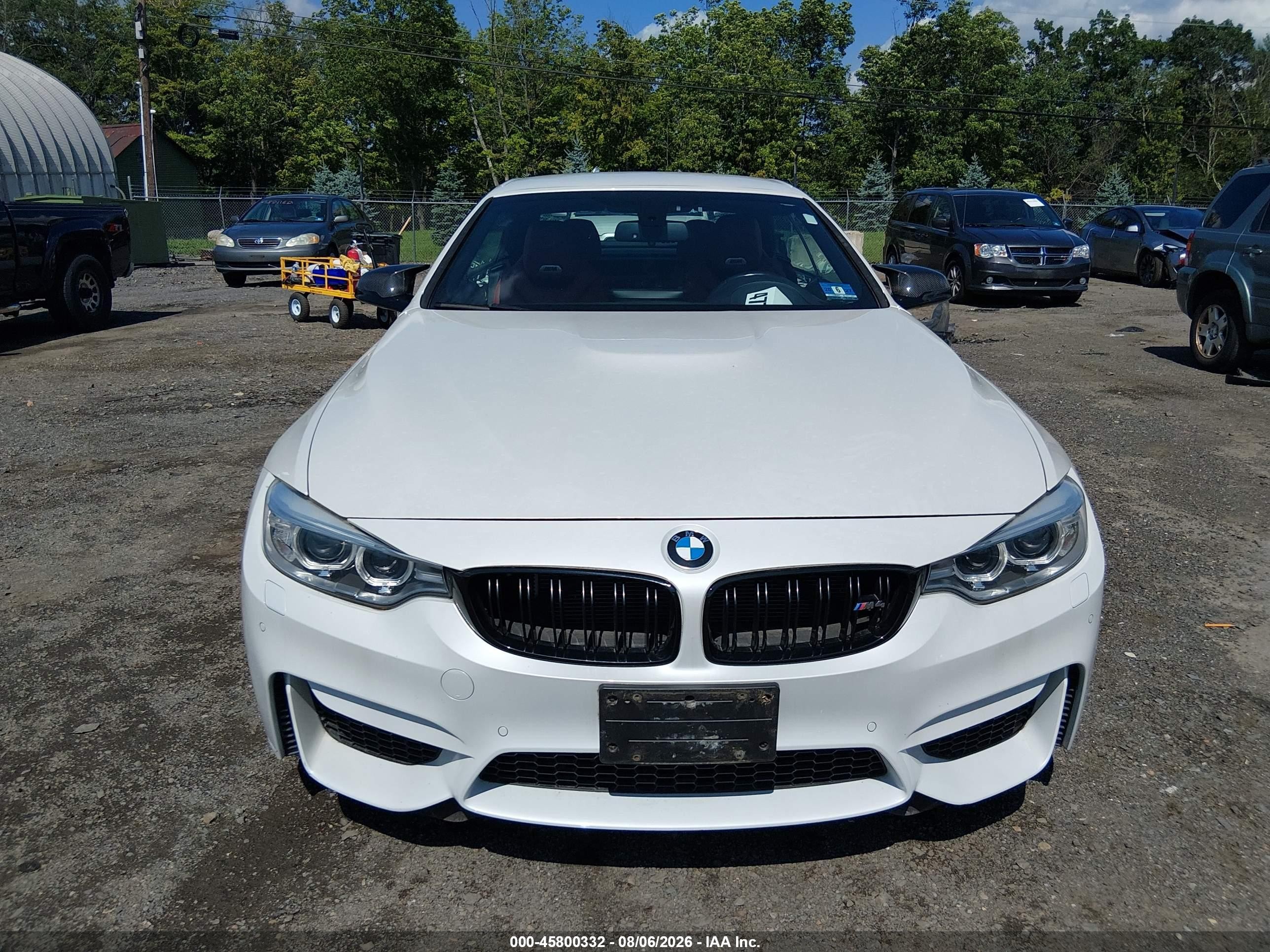 2015 Bmw M4   White vin: WBS3U9C58FP967896