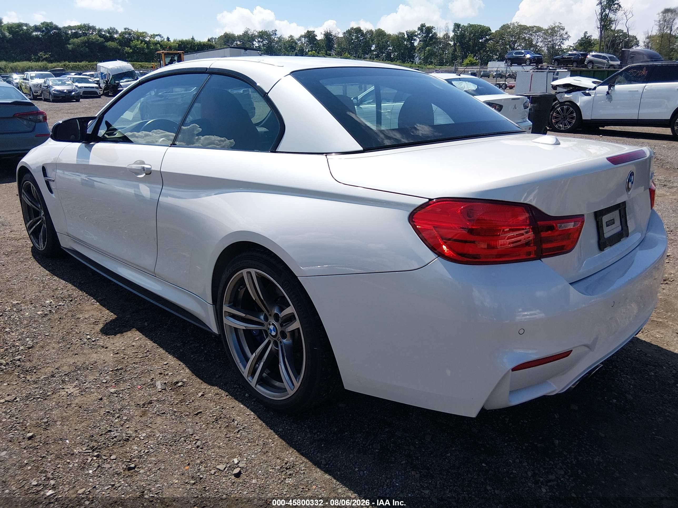 2015 Bmw M4   White vin: WBS3U9C58FP967896