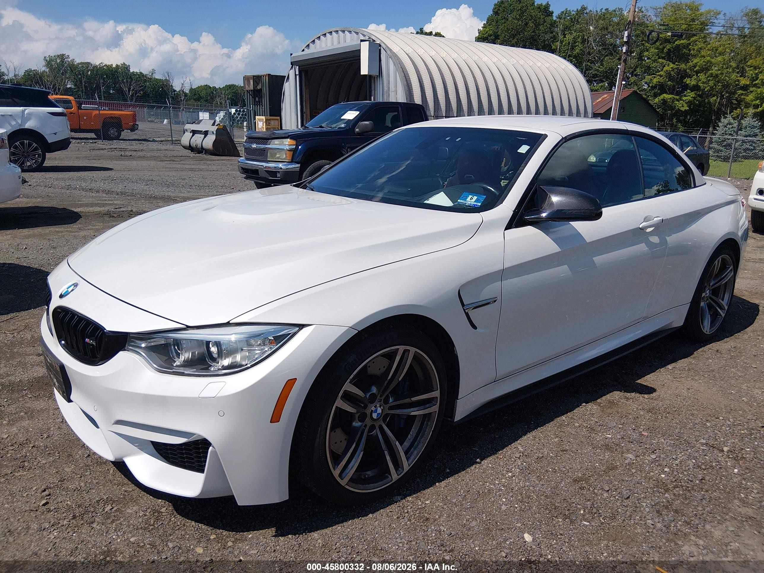 2015 Bmw M4   White vin: WBS3U9C58FP967896