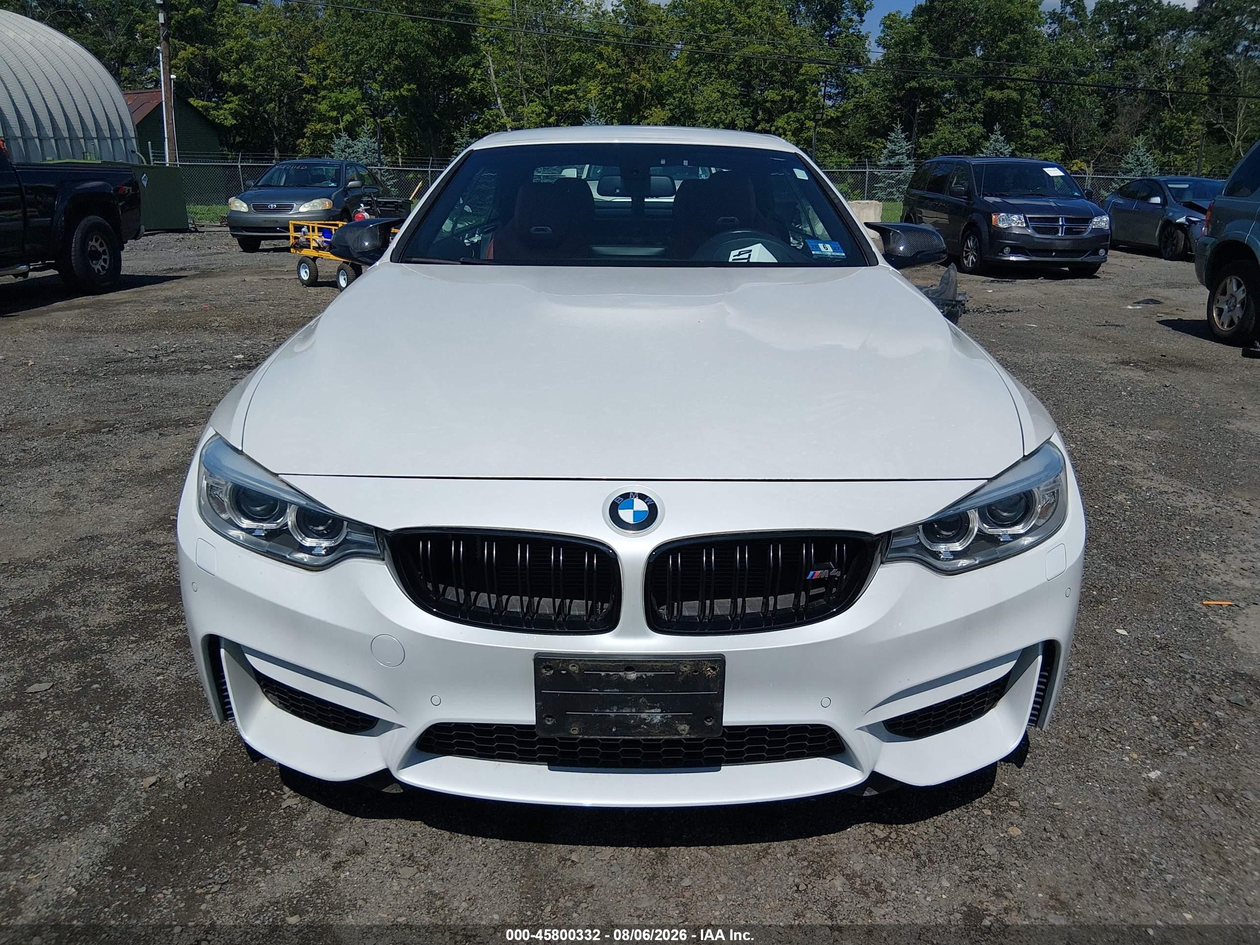 2015 Bmw M4   White vin: WBS3U9C58FP967896