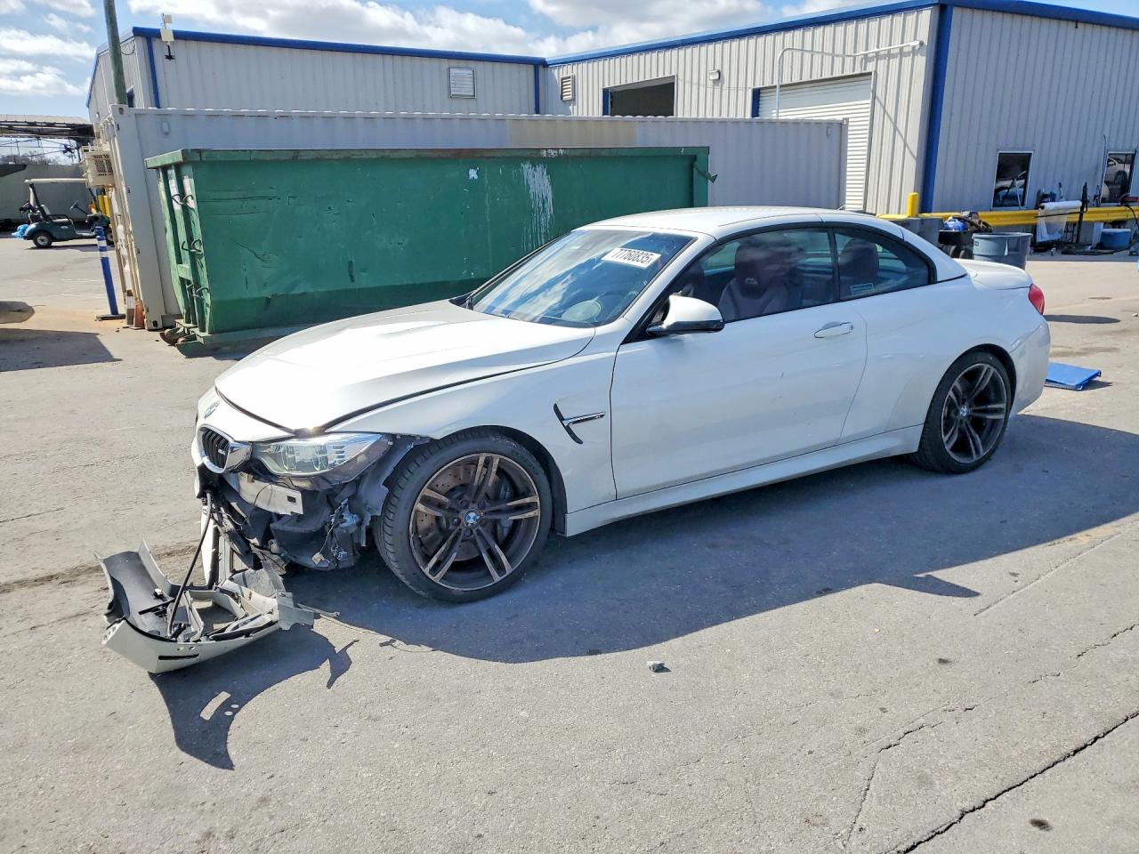2015 Bmw M4 White vin: WBS3U9C5XFJ968308