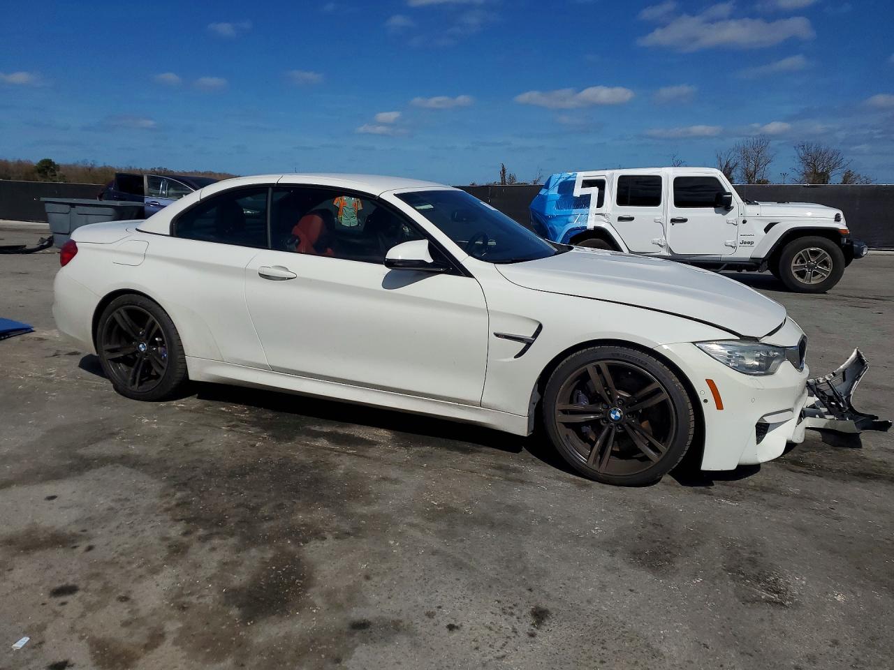 2015 Bmw M4 White vin: WBS3U9C5XFJ968308
