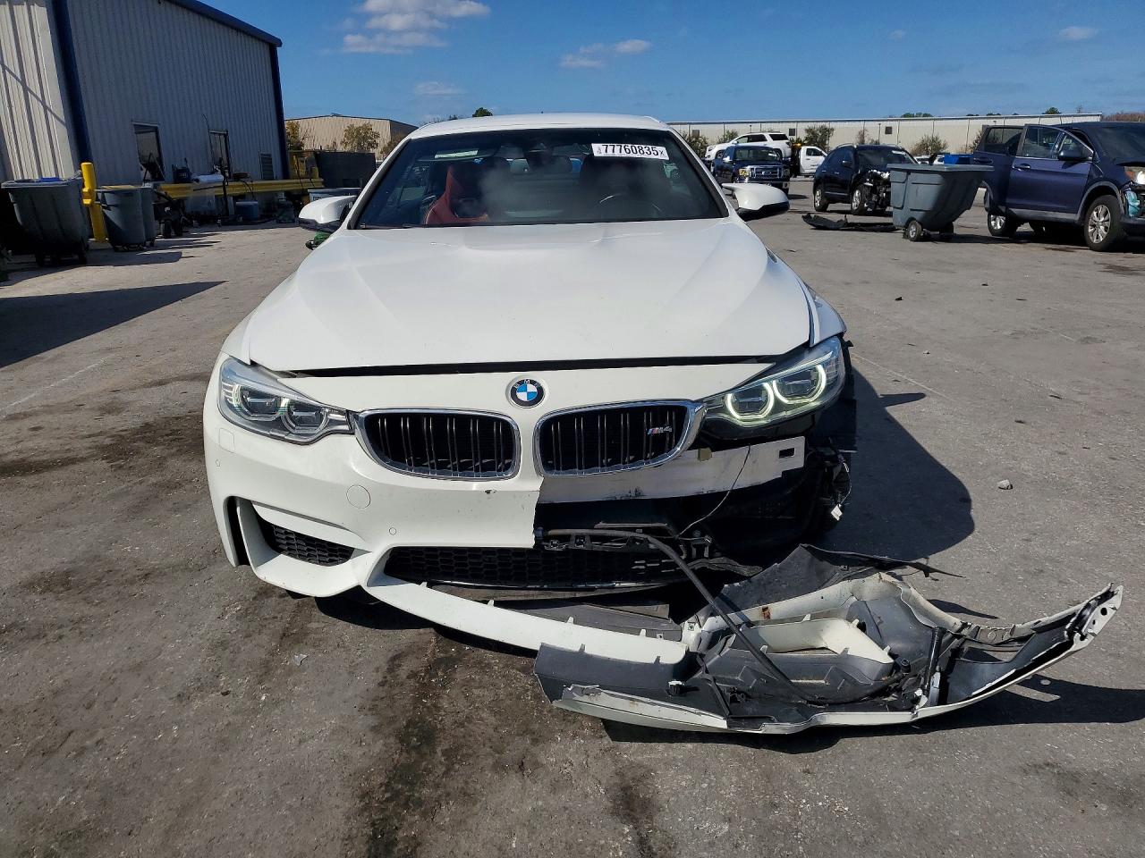 2015 Bmw M4 White vin: WBS3U9C5XFJ968308