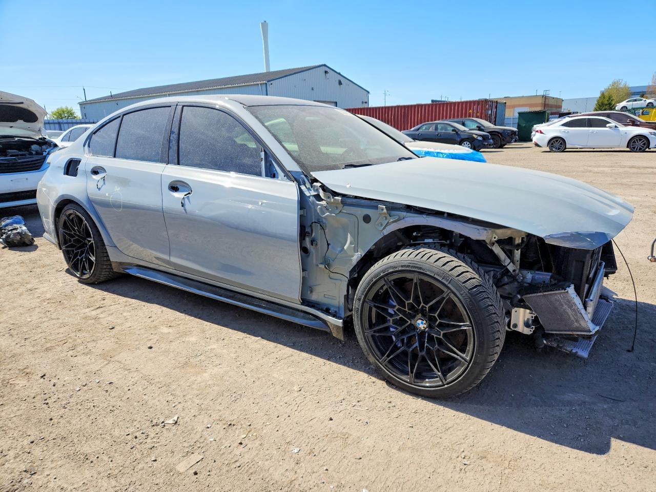2022 Bmw M3 Competition Gray vin: WBS43AY07NFM12027