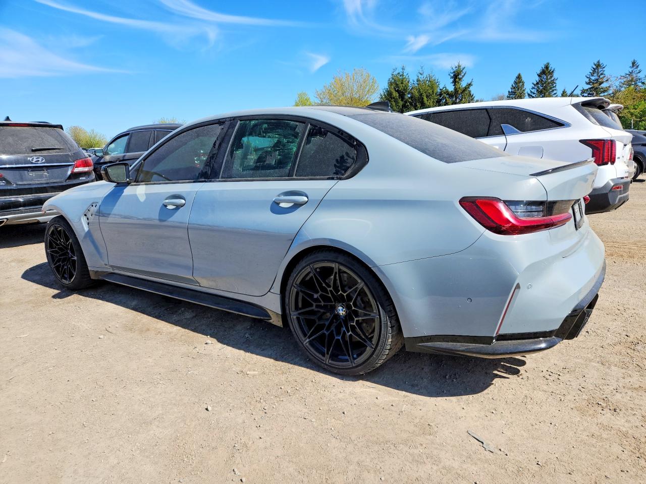 2022 Bmw M3 Competition Gray vin: WBS43AY07NFM12027