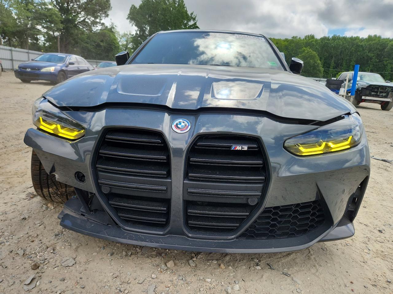 2022 Bmw M3 Gray vin: WBS53AY06NFM61837