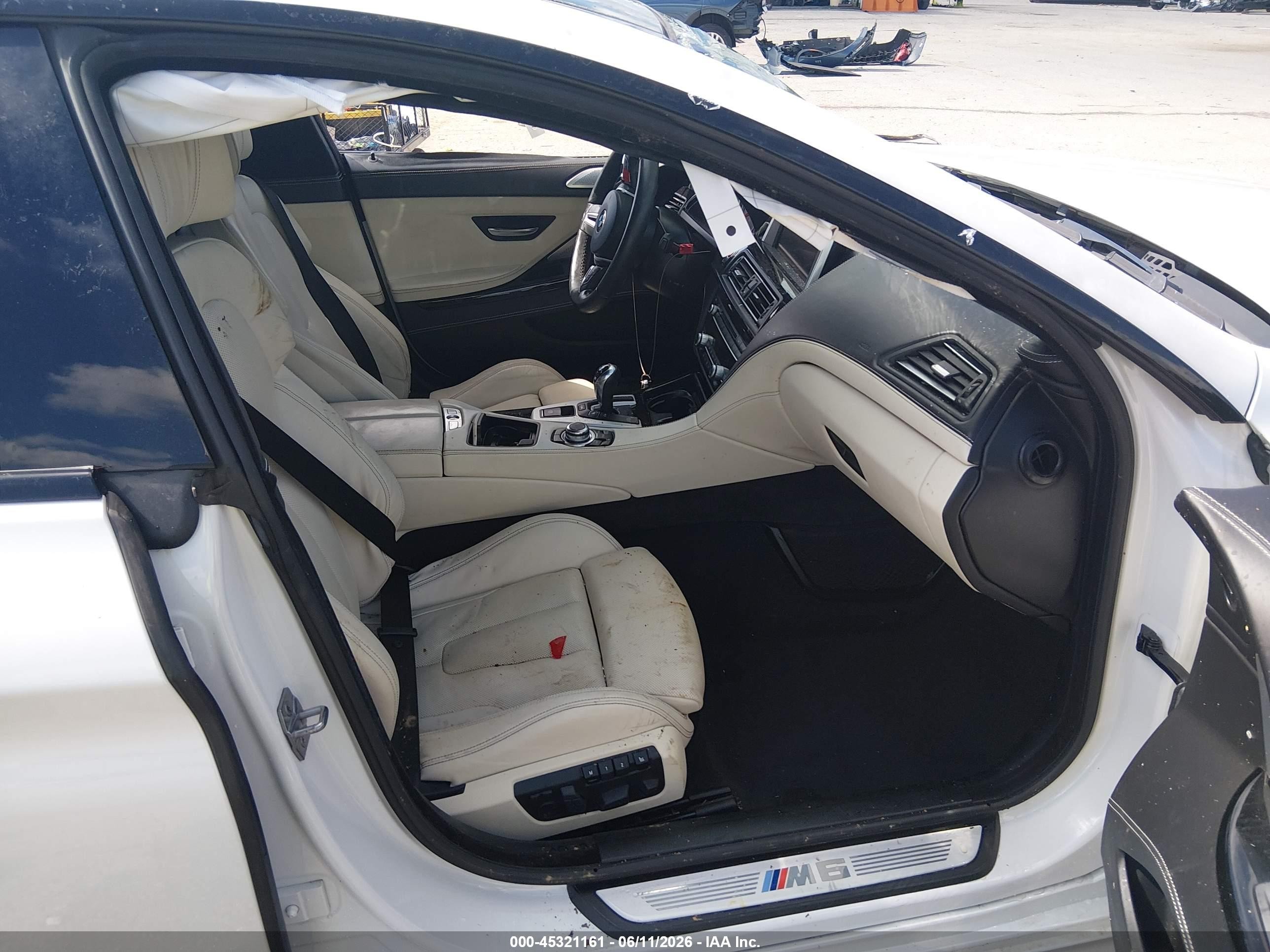 2014 Bmw M6 Gran Coupe   White vin: WBS6C9C53EDV73710