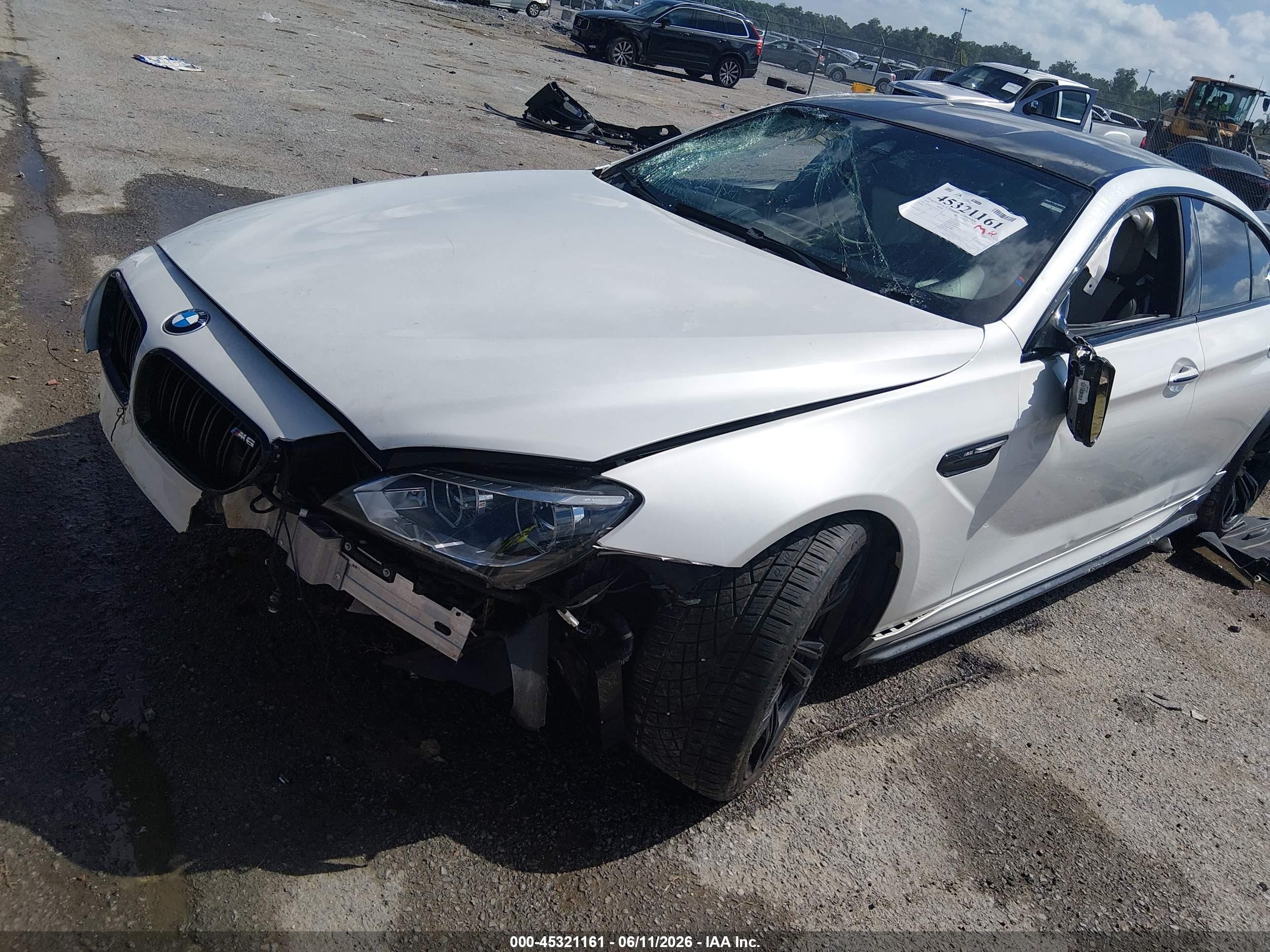 2014 Bmw M6 Gran Coupe   White vin: WBS6C9C53EDV73710
