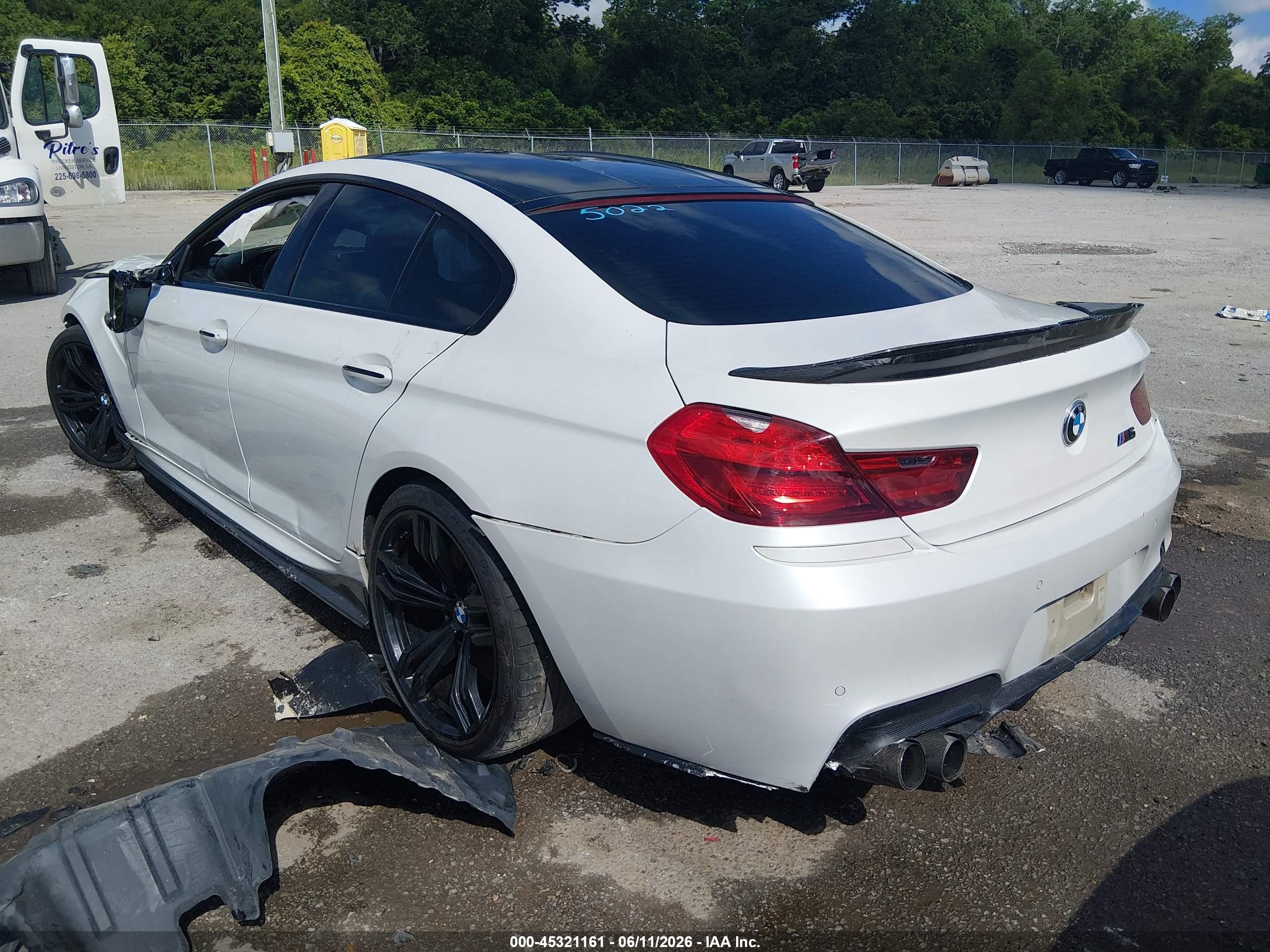 2014 Bmw M6 Gran Coupe   White vin: WBS6C9C53EDV73710
