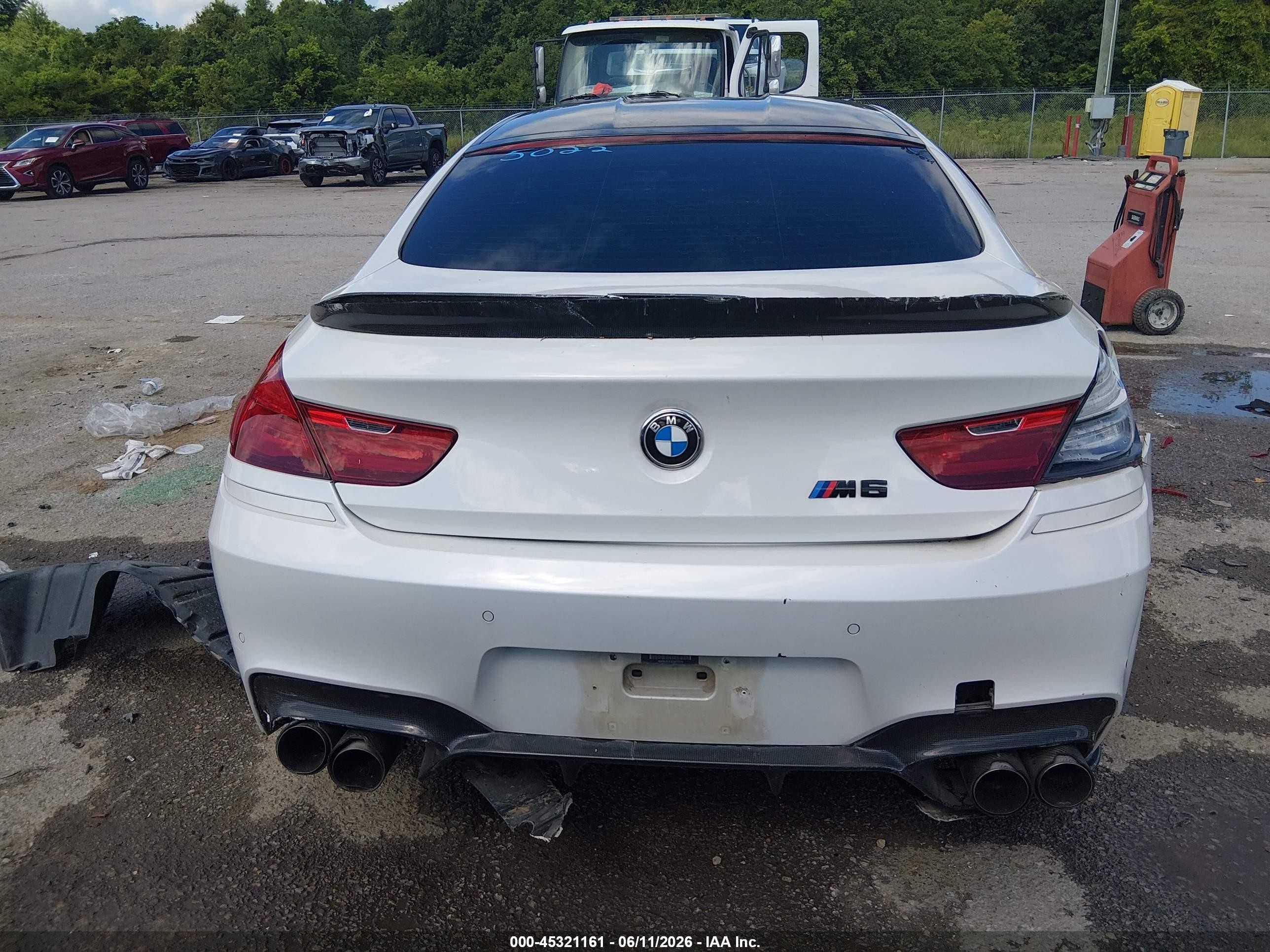 2014 Bmw M6 Gran Coupe   White vin: WBS6C9C53EDV73710