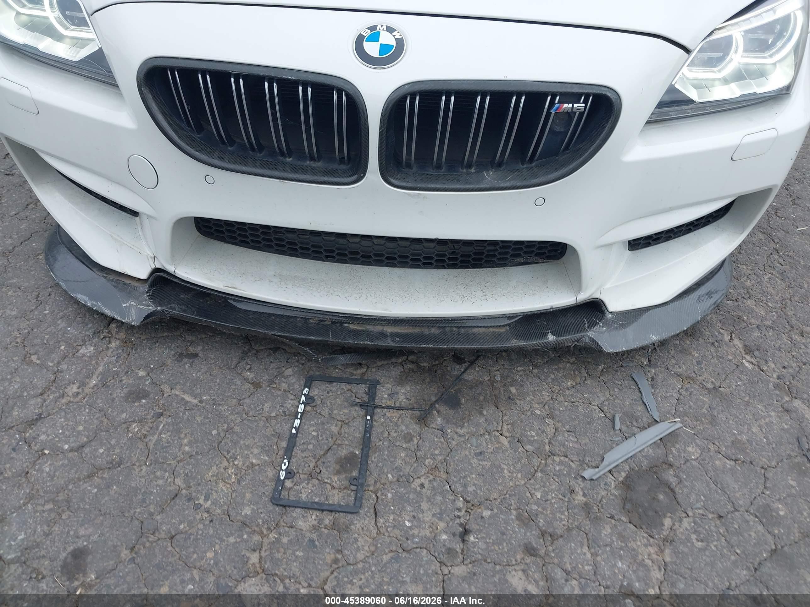 2014 Bmw M6 Gran Coupe   White vin: WBS6C9C58ED467415