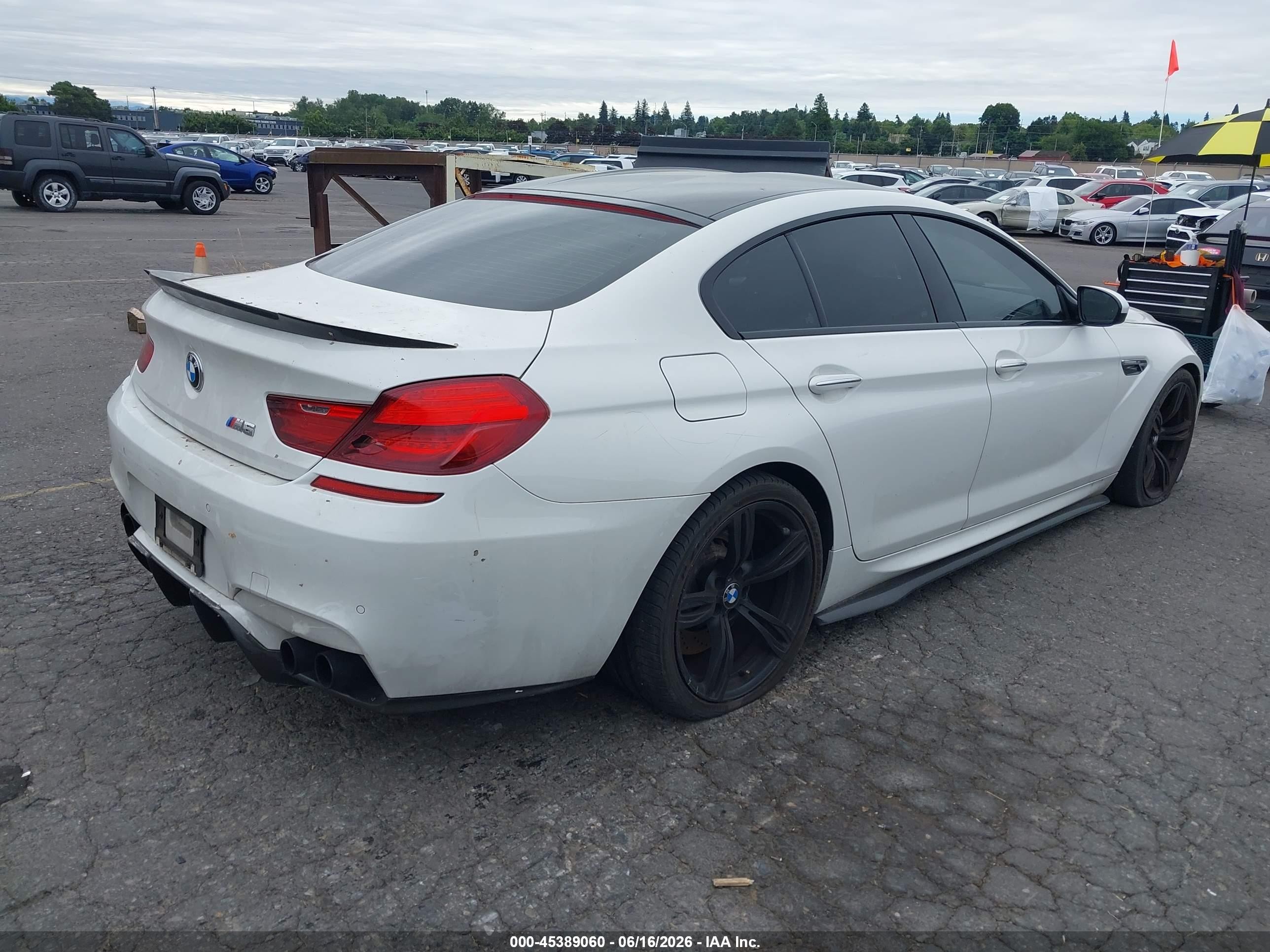 2014 Bmw M6 Gran Coupe   White vin: WBS6C9C58ED467415