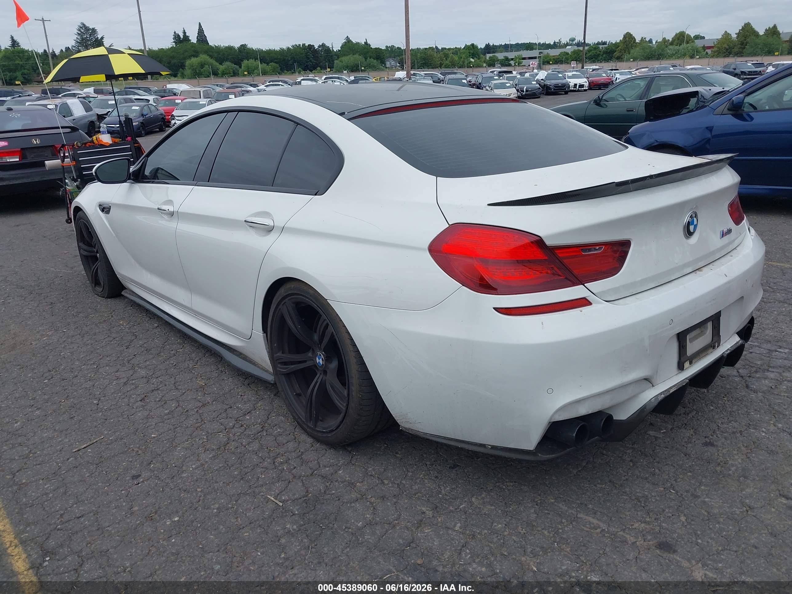 2014 Bmw M6 Gran Coupe   White vin: WBS6C9C58ED467415