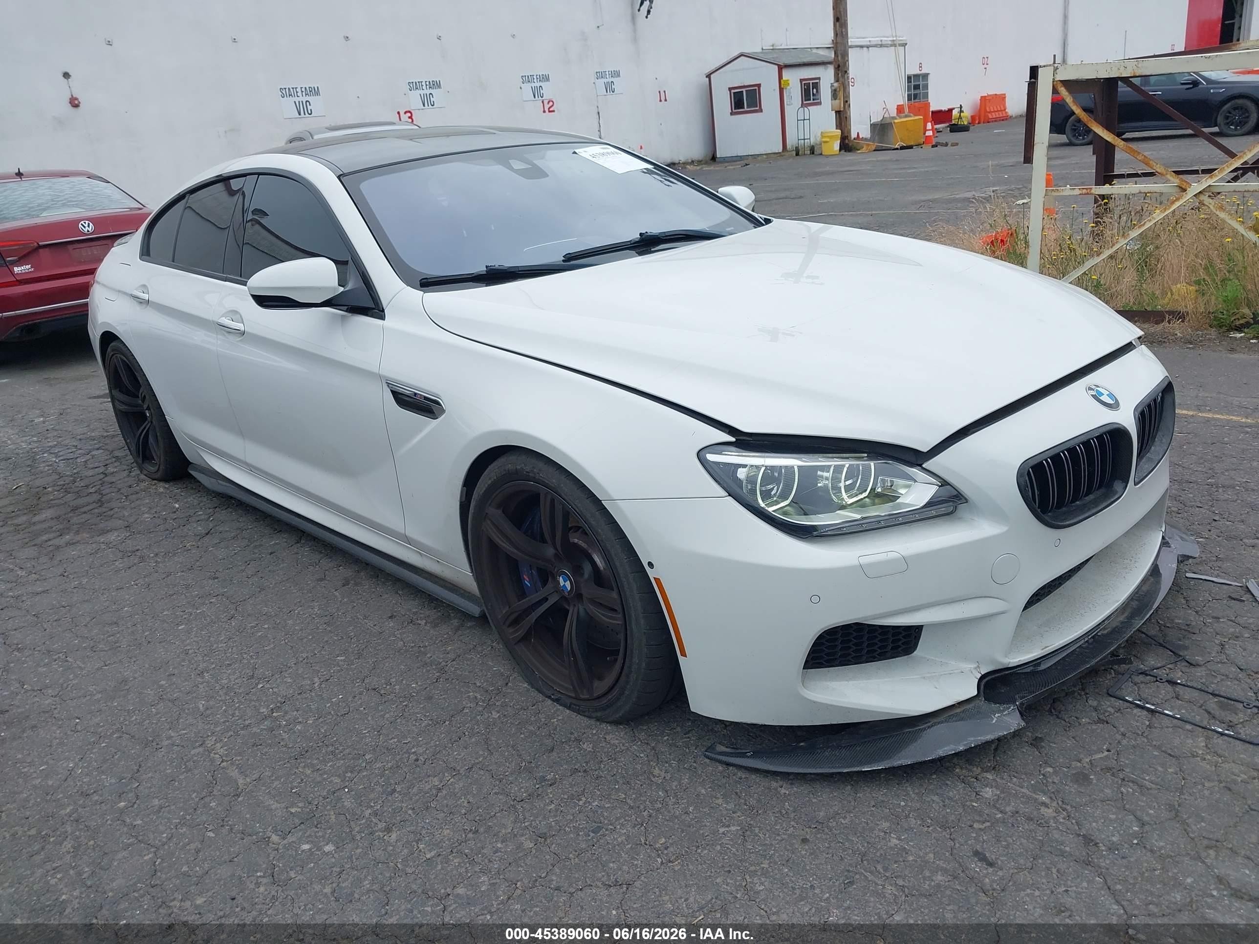 2014 Bmw M6 Gran Coupe   White vin: WBS6C9C58ED467415
