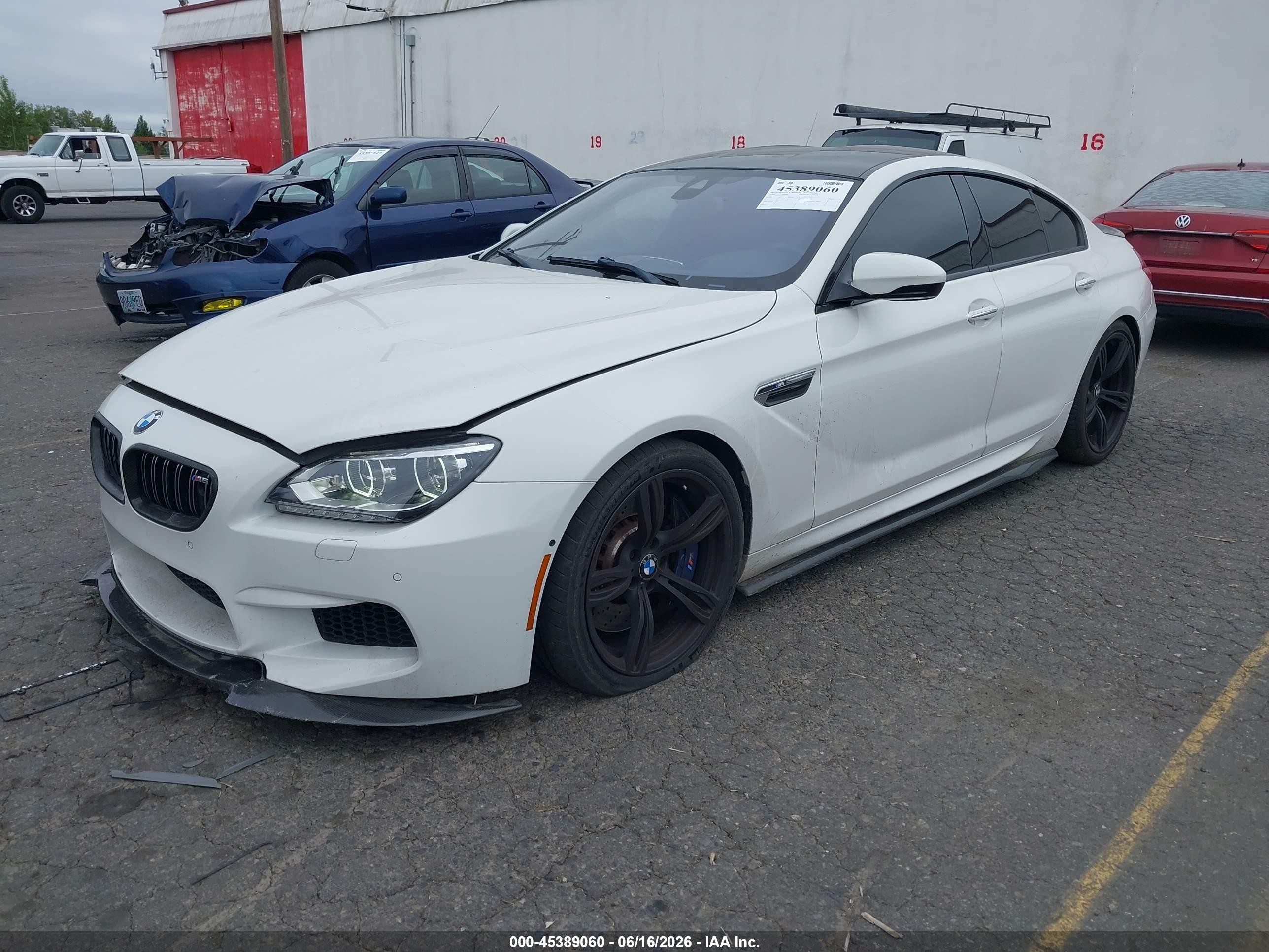 2014 Bmw M6 Gran Coupe   White vin: WBS6C9C58ED467415