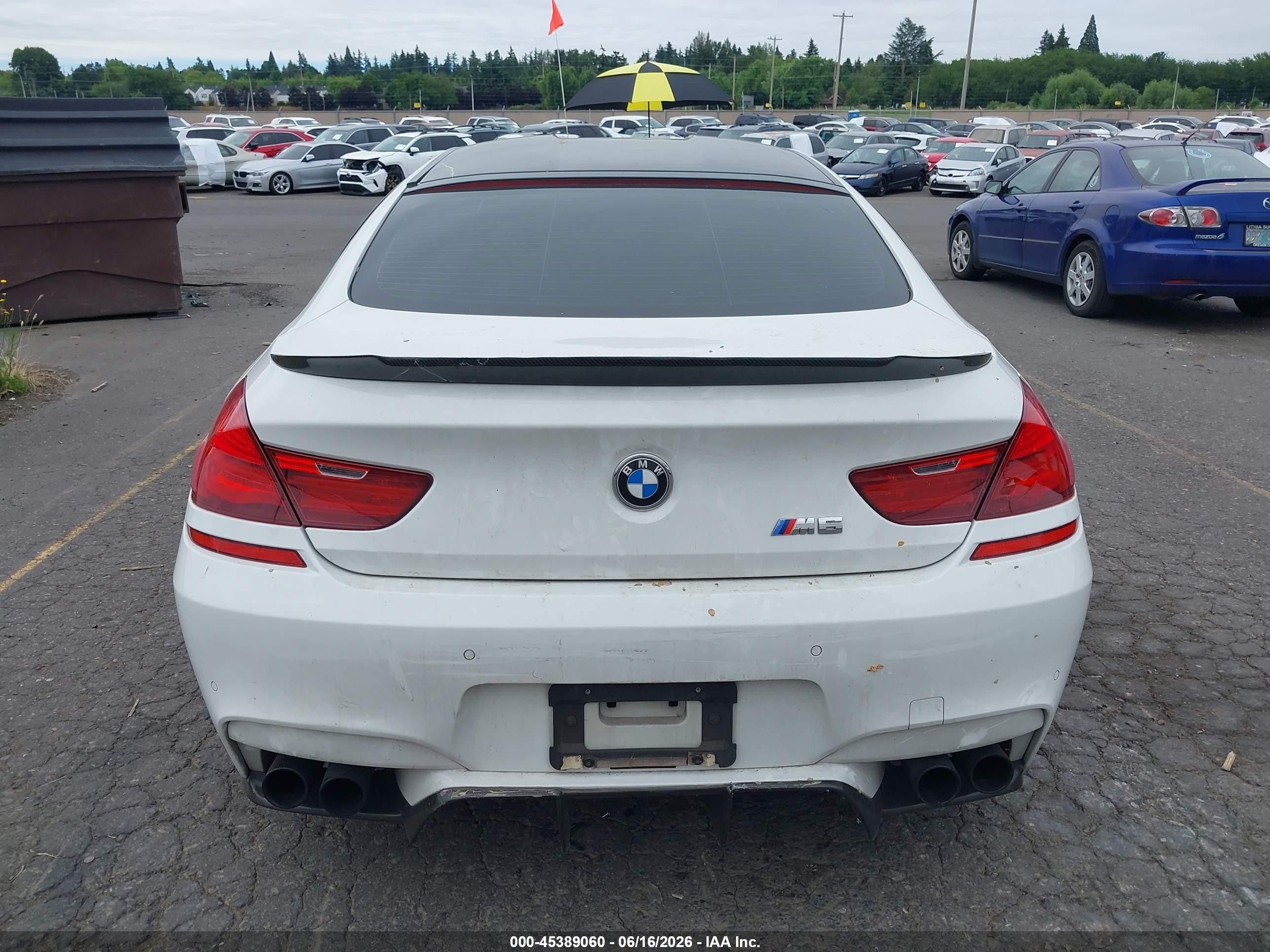 2014 Bmw M6 Gran Coupe   White vin: WBS6C9C58ED467415