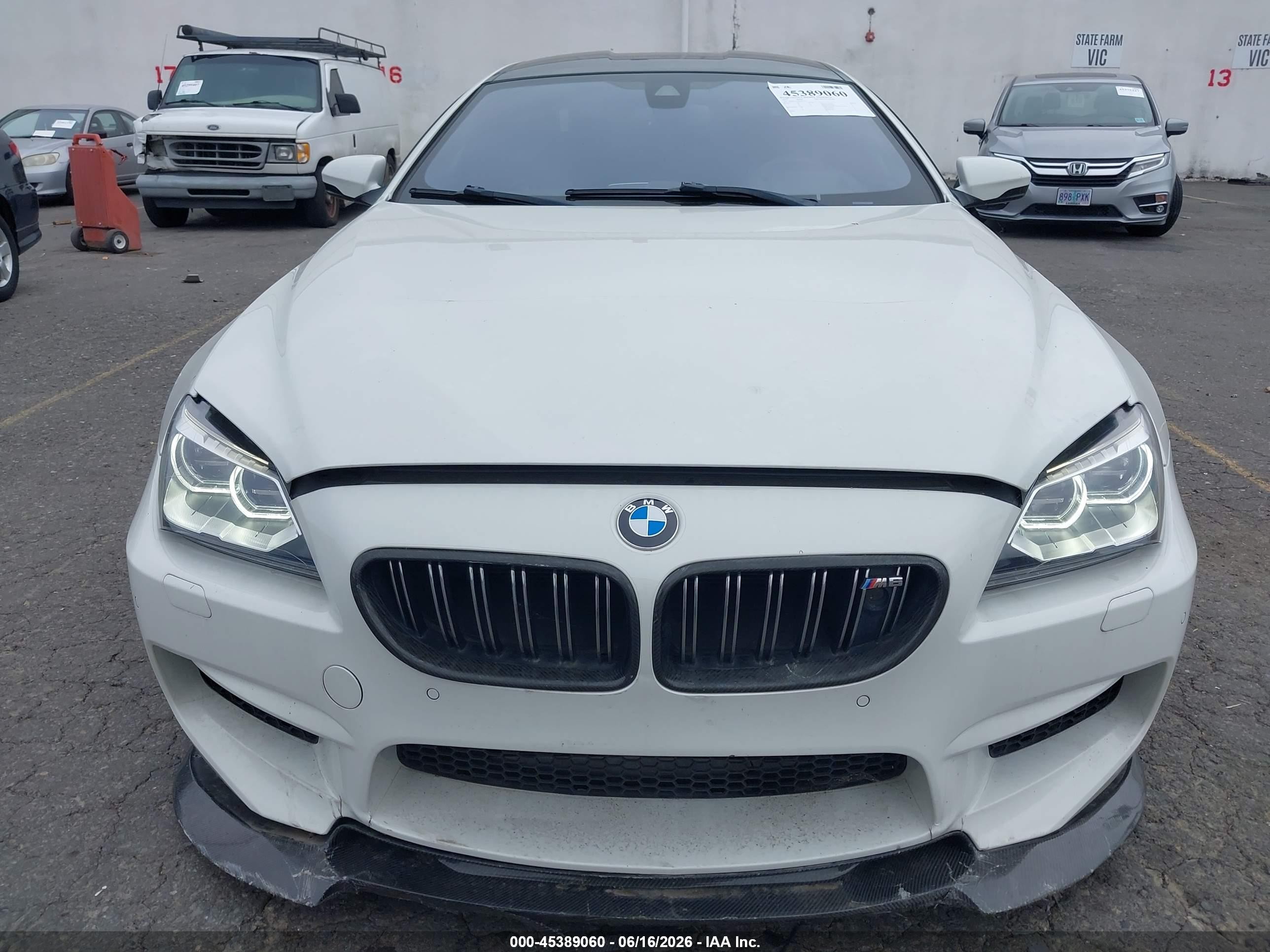 2014 Bmw M6 Gran Coupe   White vin: WBS6C9C58ED467415