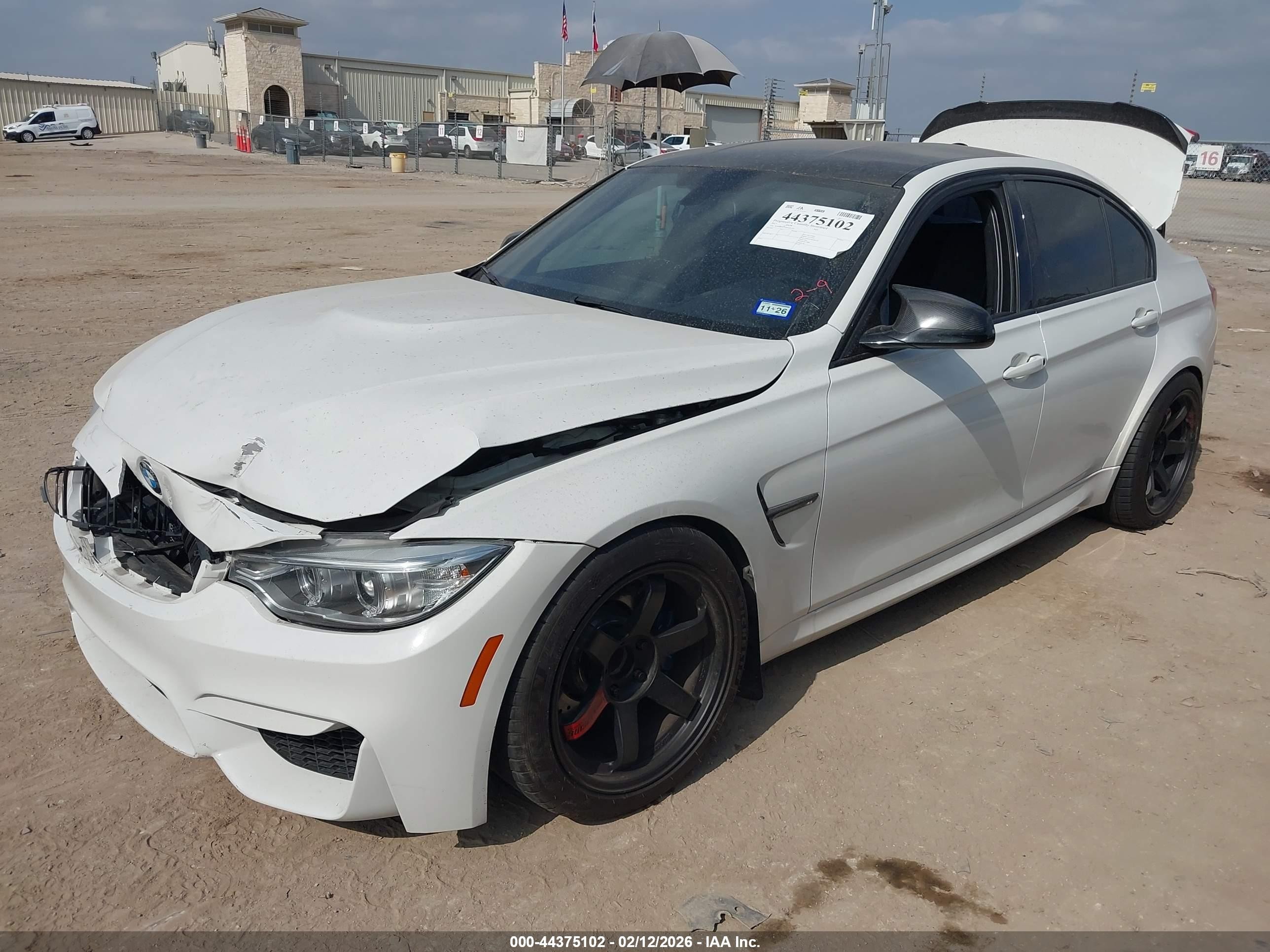 2017 Bmw M3 White vin: WBS8M9C57H5G83750