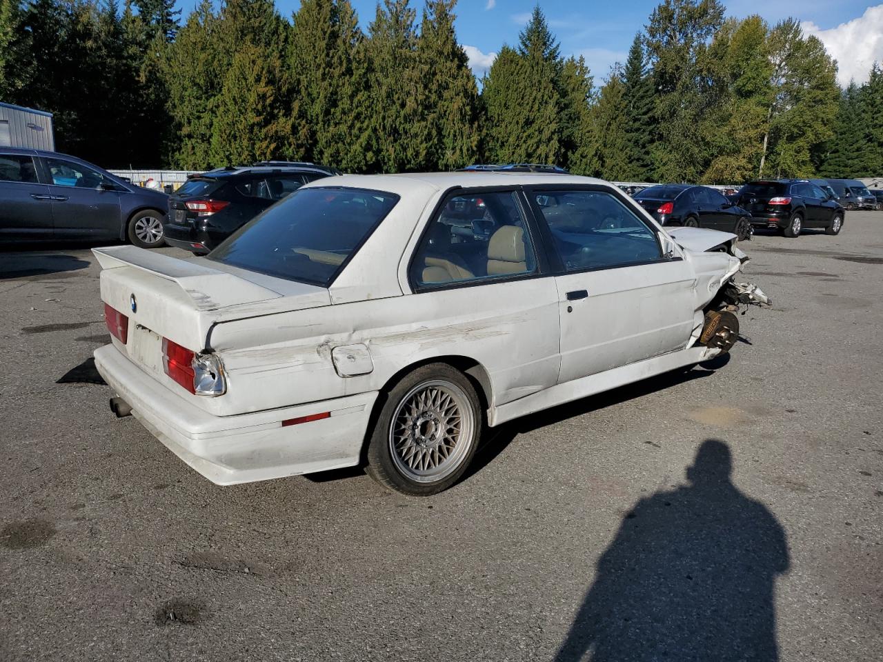 1988 Bmw M3 White vin: WBSAK0307J2197936