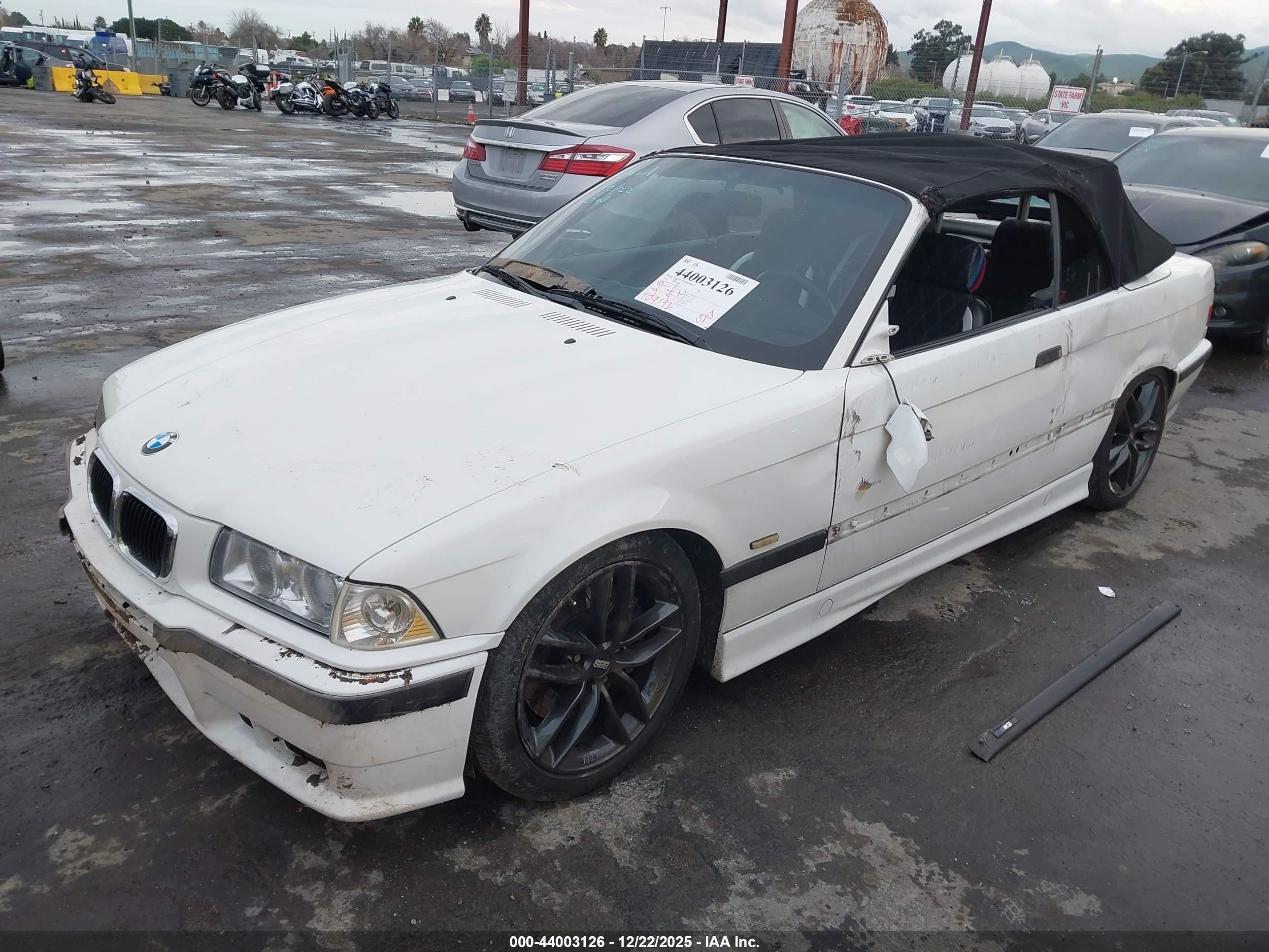 1998 Bmw M3   White vin: WBSBK0331WEC38679